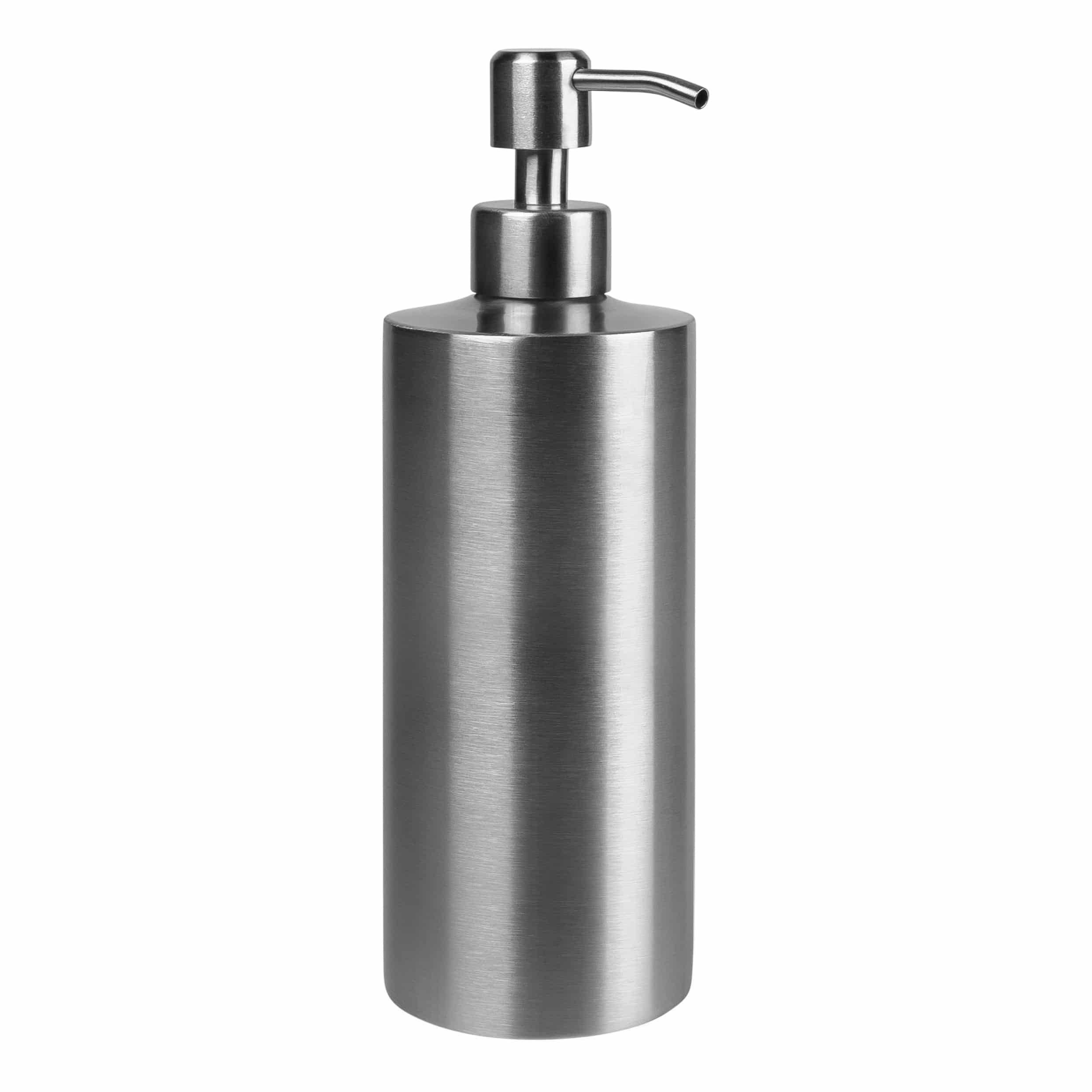 QUVIO zeepdispenser 550 ml – Strakke RVS‑dispenser voor keuken, badkamer en toilet