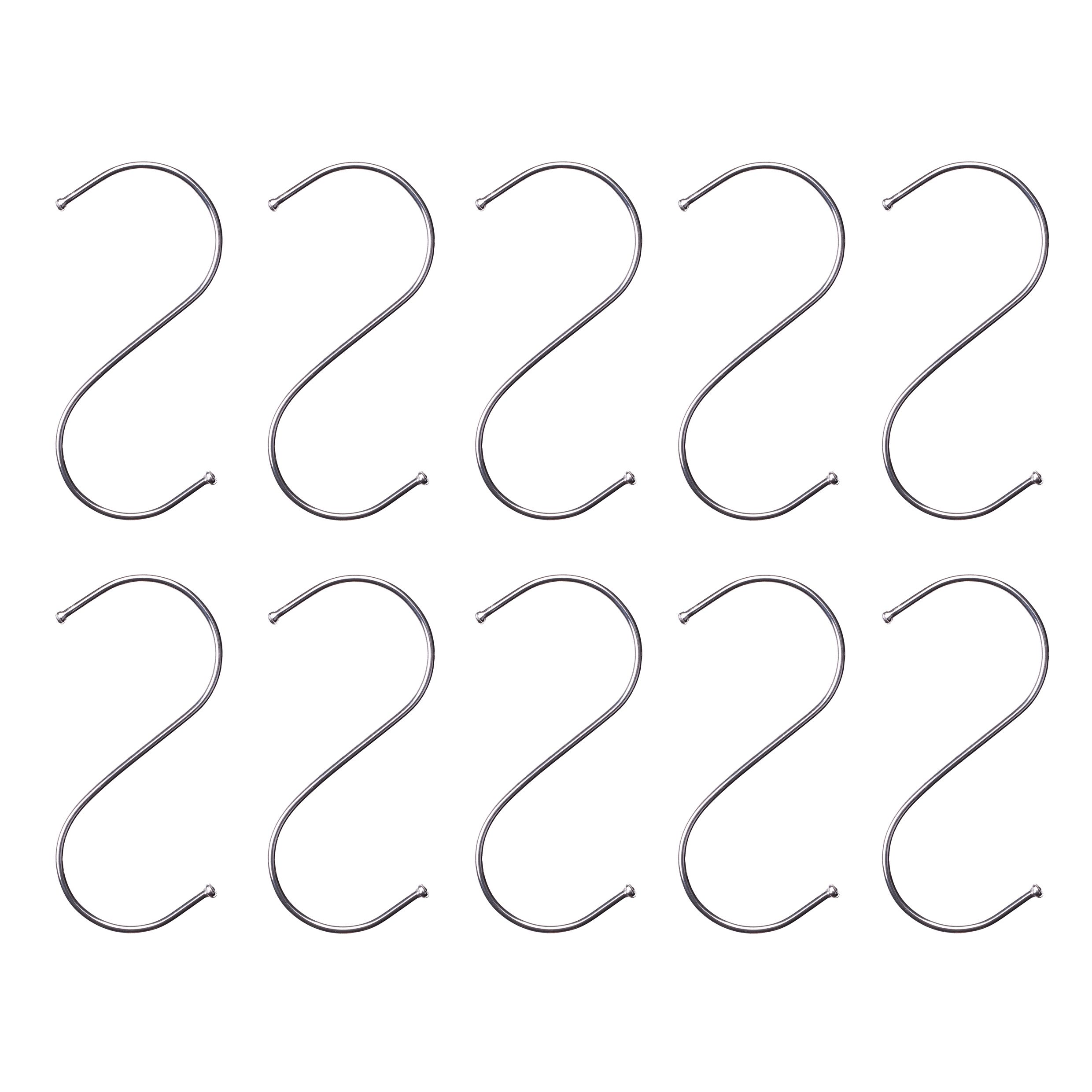 QUVIO Zilveren Ophanghaken 12 cm – Set van 10, stijlvol en functioneel