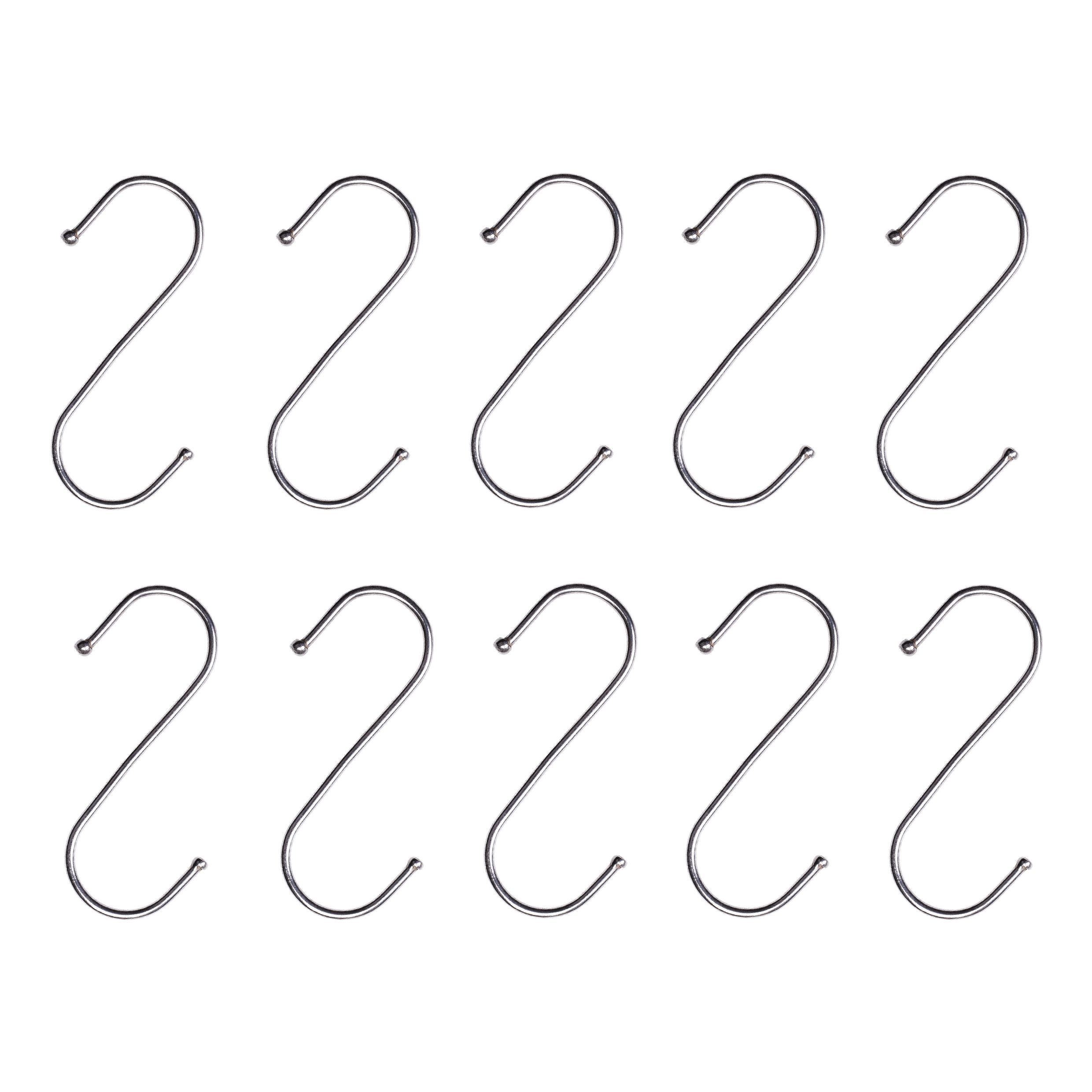 QUVIO Zilveren S‑vormige Ophanghaken – Set van 10