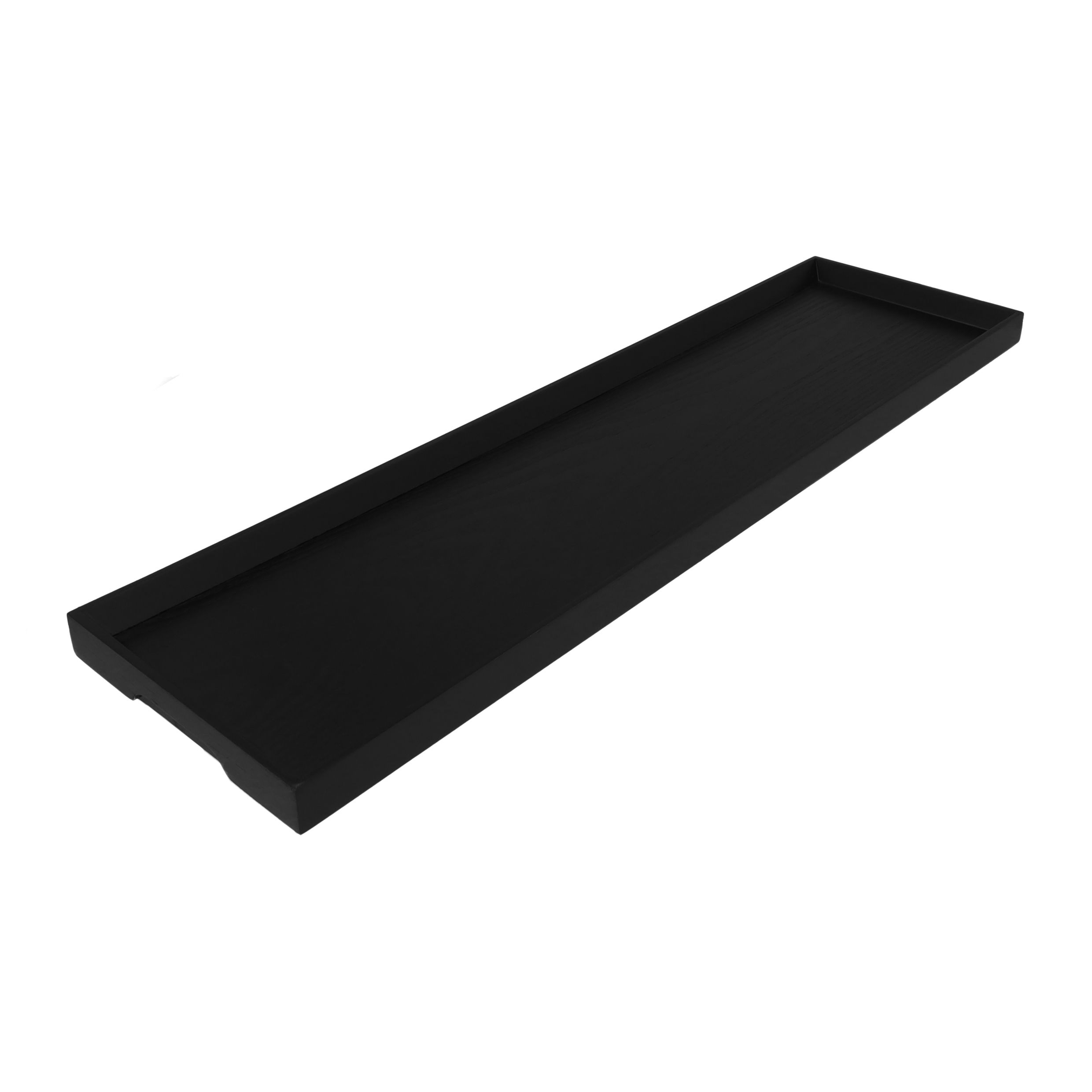 QUVIO Zwart Houten Dienblad – Stijlvol, Compact en Veelzijdig