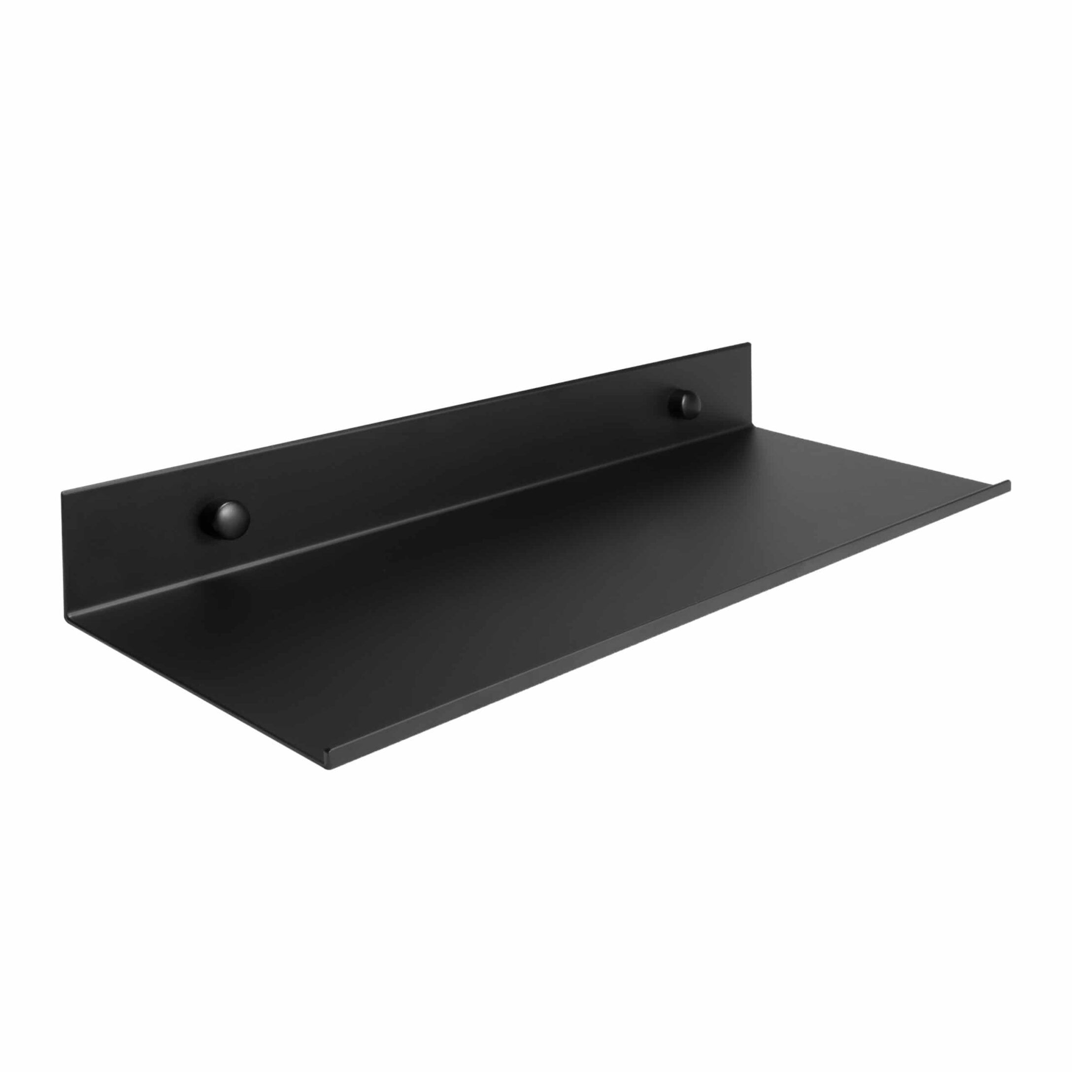 QUVIO zwarte metalen wandplank 30 cm – strak design en stevige opbergruimte