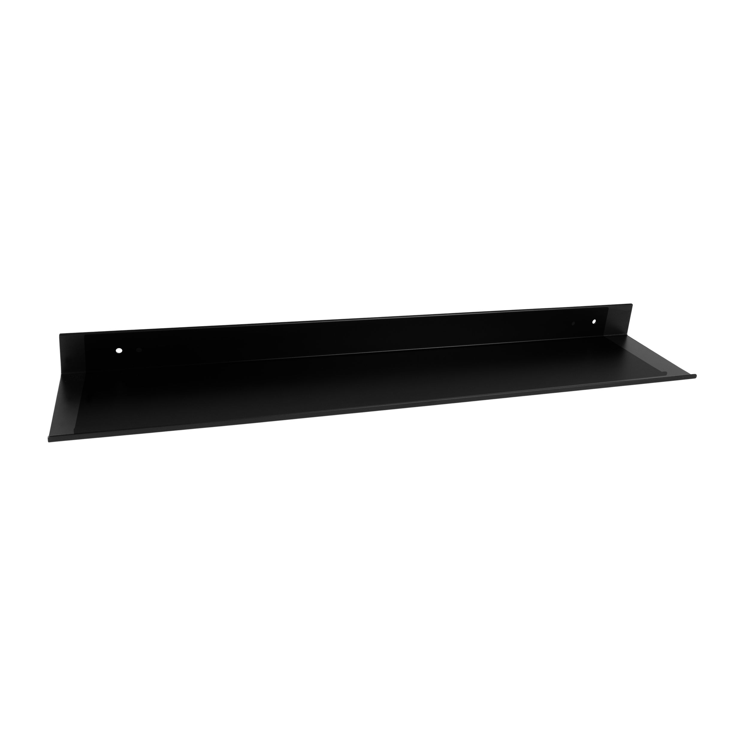 QUVIO zwarte metalen wandplank 60 cm – strak & functioneel