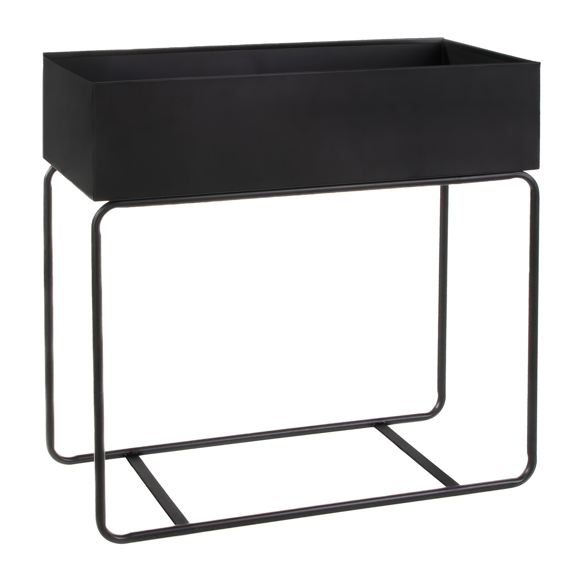 Quvio zwarte plantenstandaard 15 × 60 × 60 cm – stijlvolle hoogte voor je groene vrienden