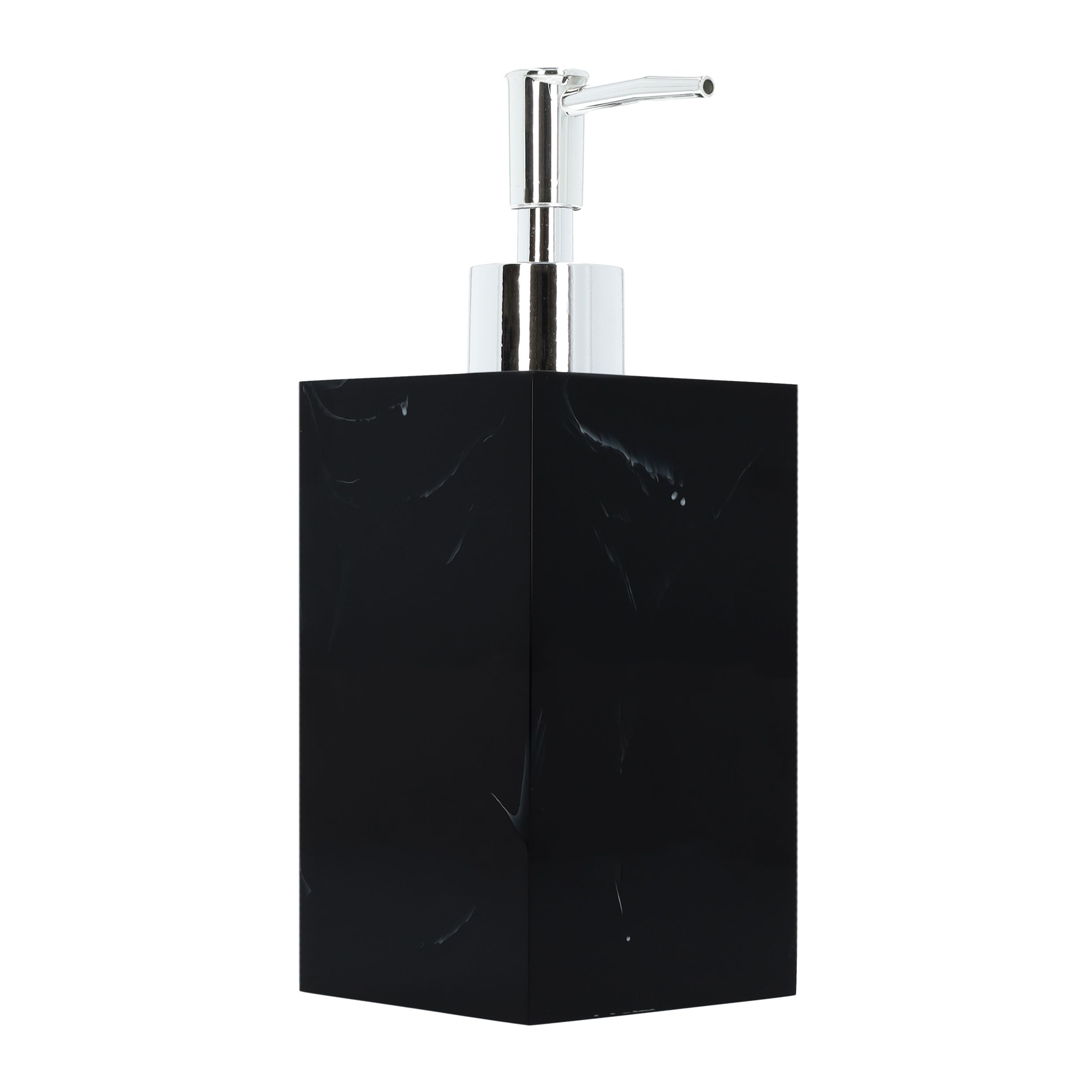 QUVIO Zwarte Zeepdispenser met Marmerlook – Luxe en Praktisch