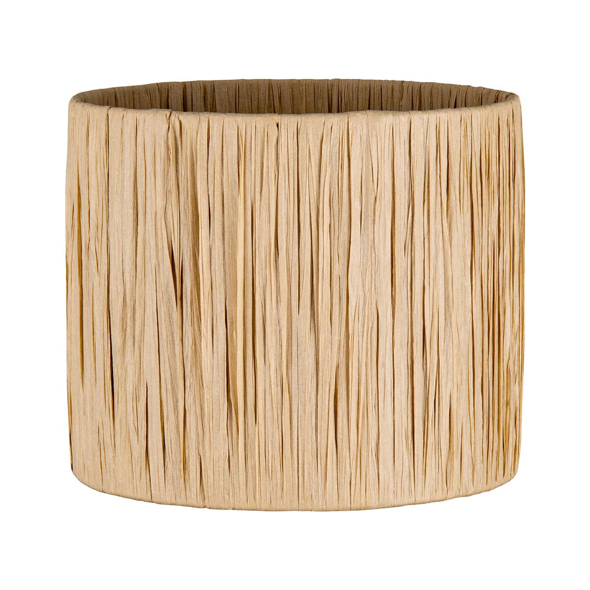 Raffia lampenkap – cilindrisch, beige, Boheemse charme voor tafel‑ en pendellampen