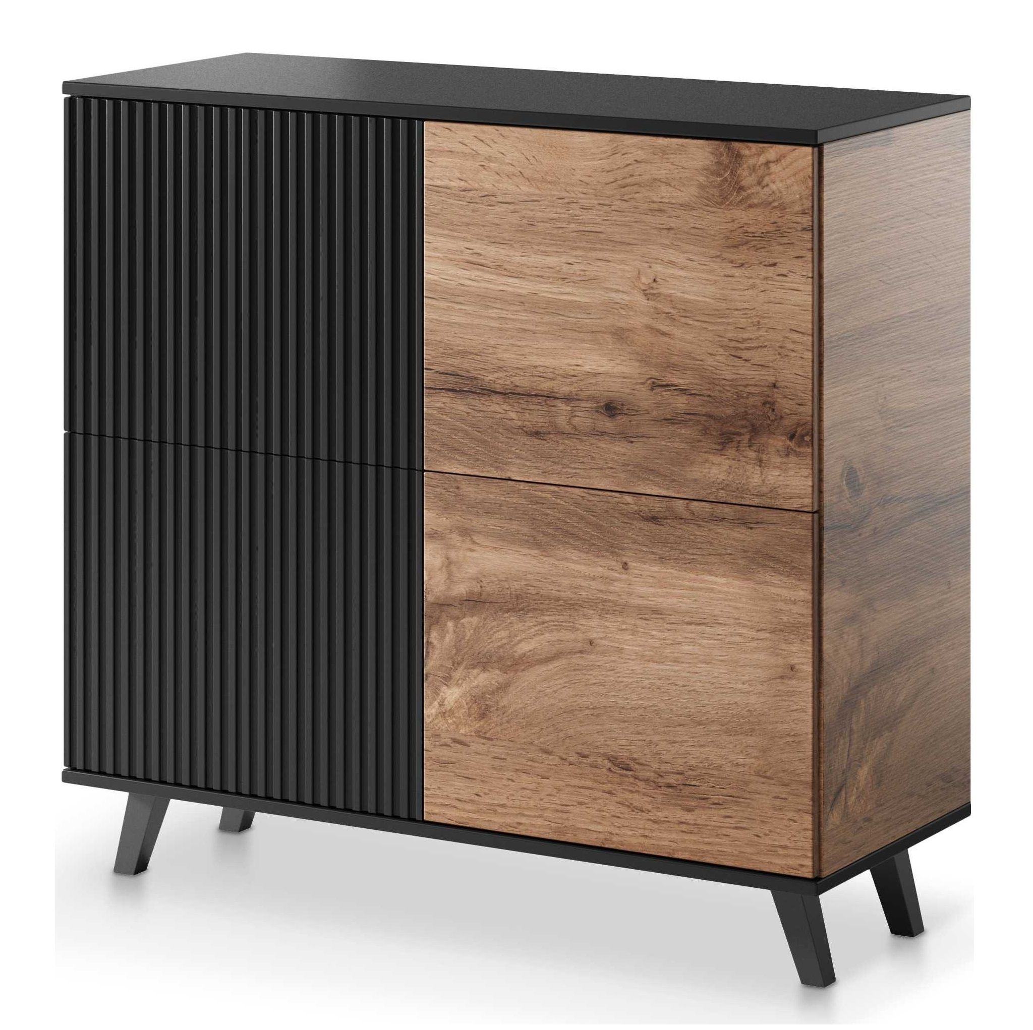 Random Opbergkast 100 cm – Stijlvolle 4‑deurs eiken‑fineer kast
