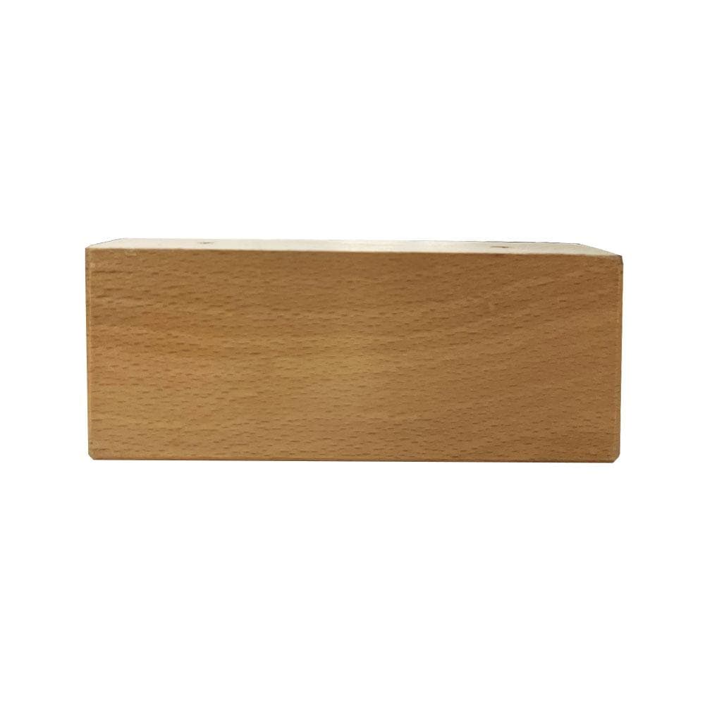Rechthoekige houten meubelpoot 15 × 5 cm – 6 cm hoog – Furniture Legs Europe