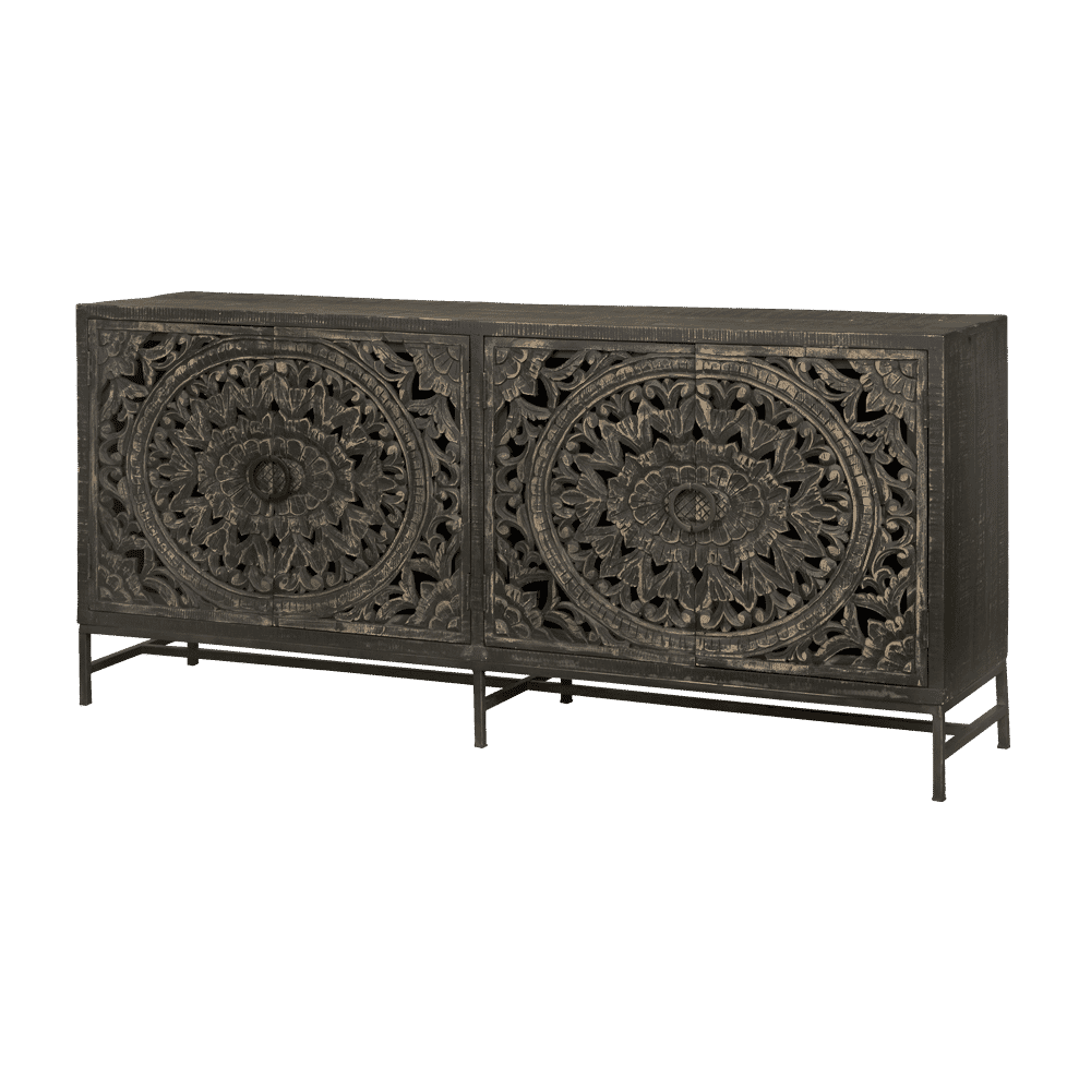 Renew Dressoir Casina – Zwart: Strak design, duurzaam comfort