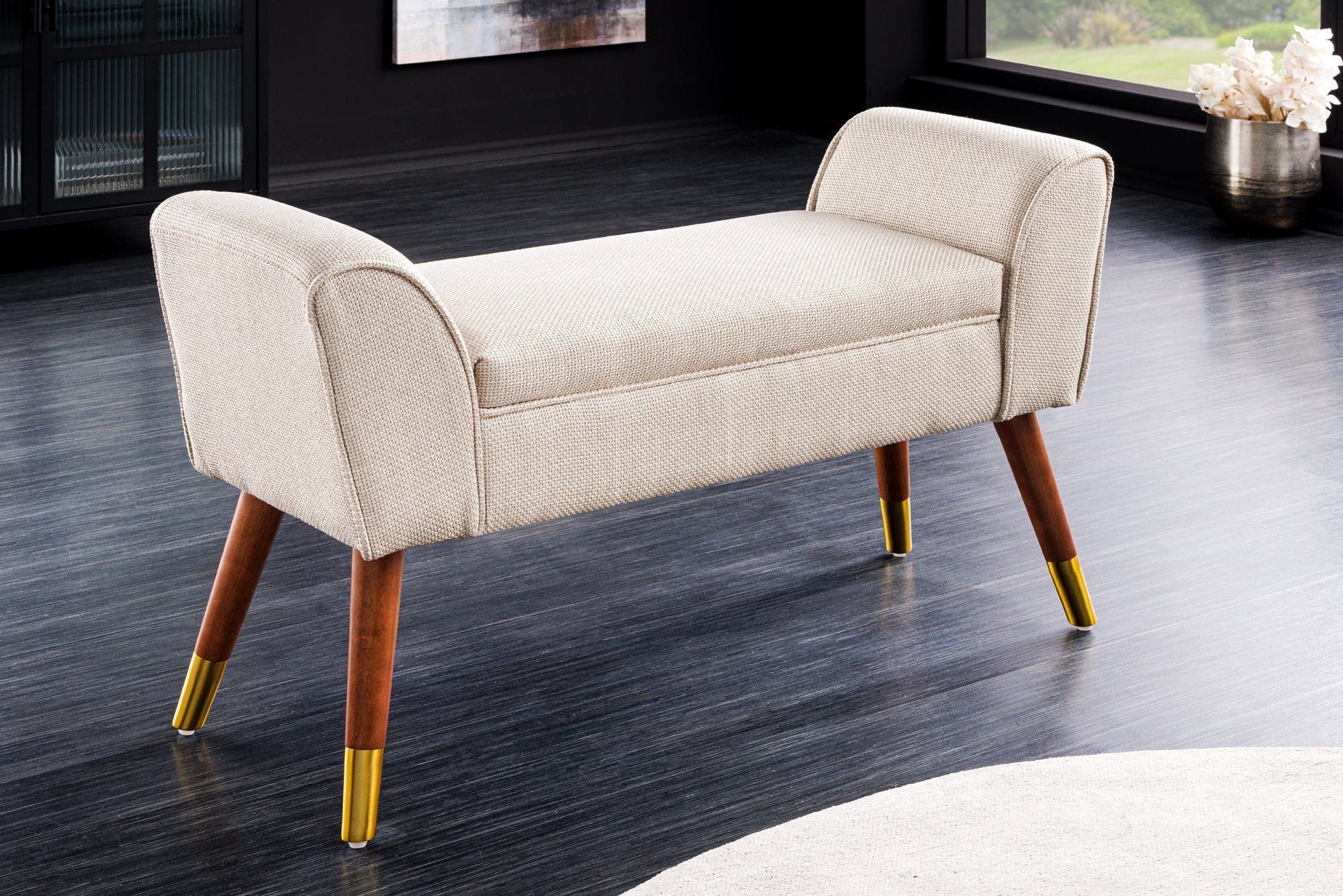 Retro bank Scarlet – tijdloze charme in zachte structuurstof