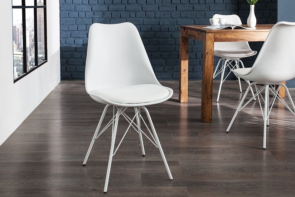 Retro stoel Scandinavisch meesterstuk in wit – stijlvolle design stoel