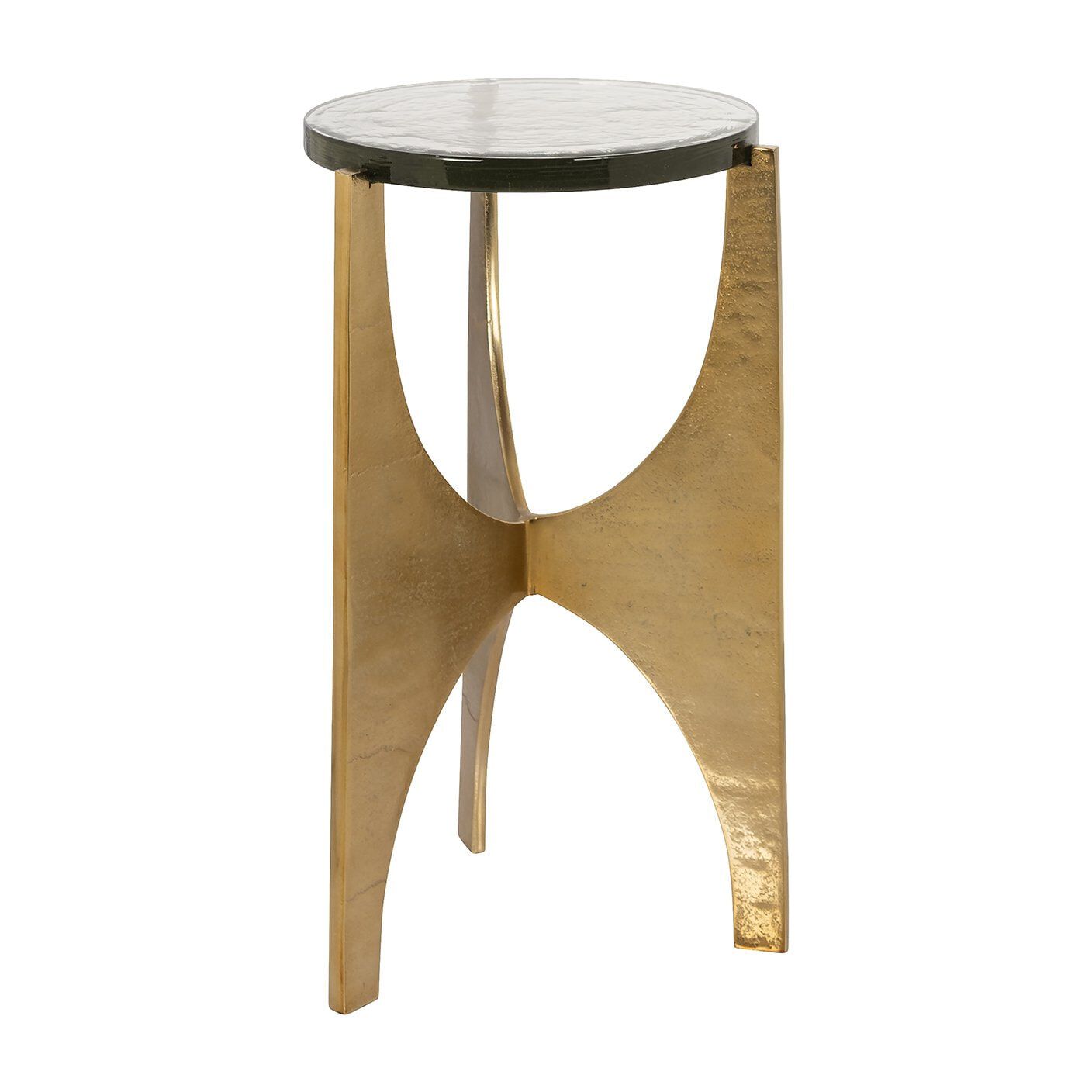 Richmond Avery Gouden Bijzettafel – Luxe & Licht in een Rond Design