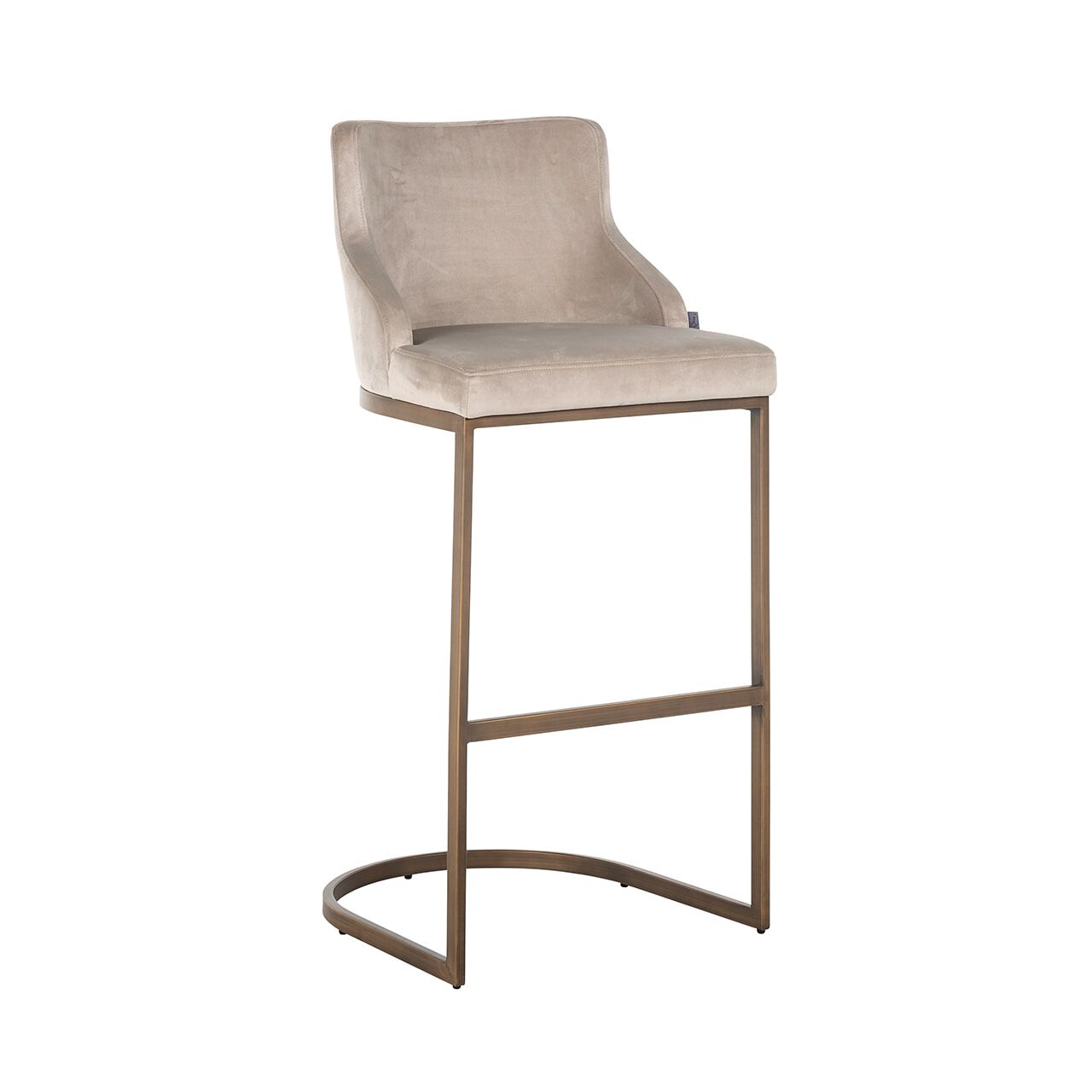 Richmond Barstoel Bolton Velvet – Luxe Khaki voor een stijlvolle bar