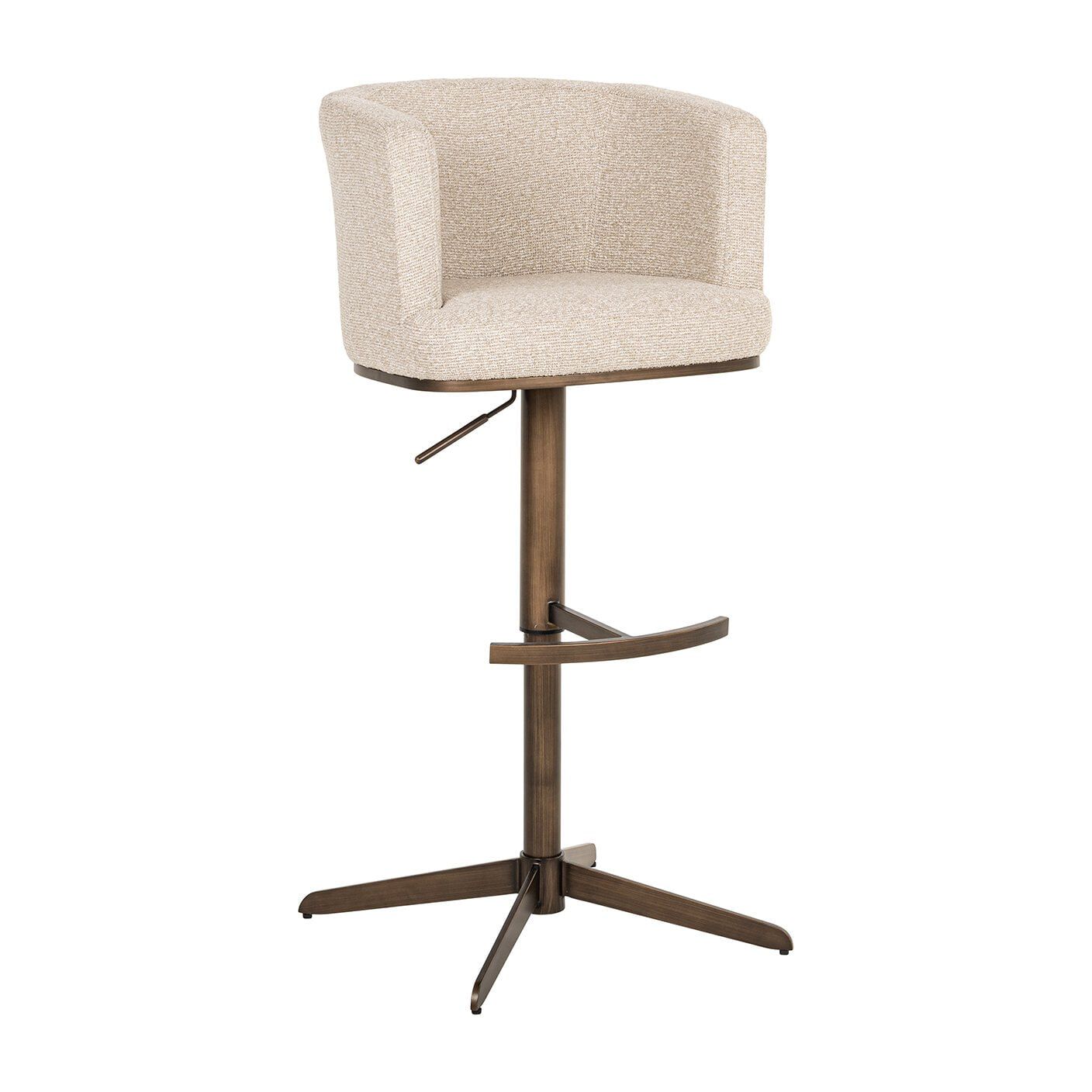 Richmond Barstoel Cheyenne Bouclé – Luxe zitcomfort in Biscuit Beach