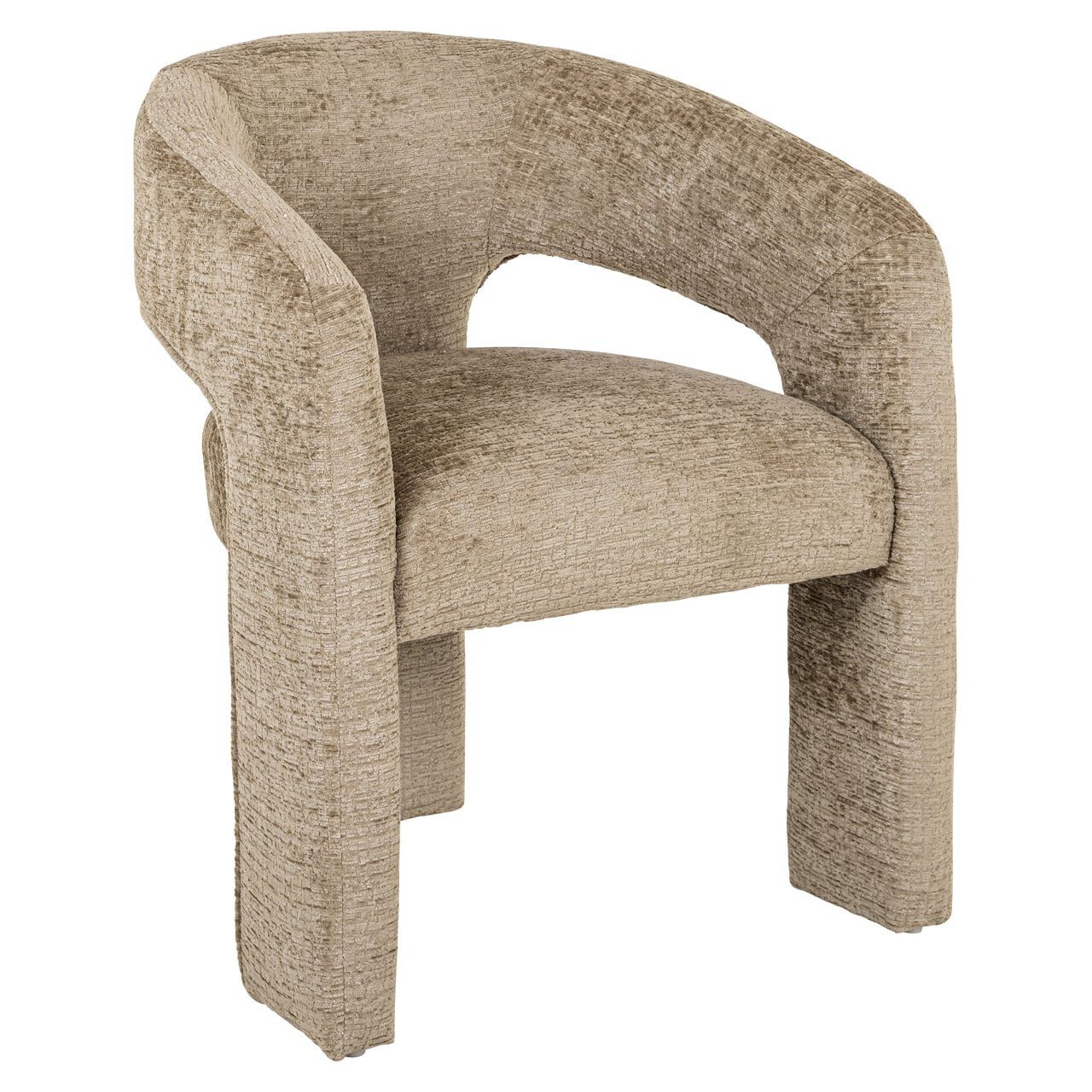 Richmond Belle Chenille eetkamerstoel – elegant comfort in crèmekleur