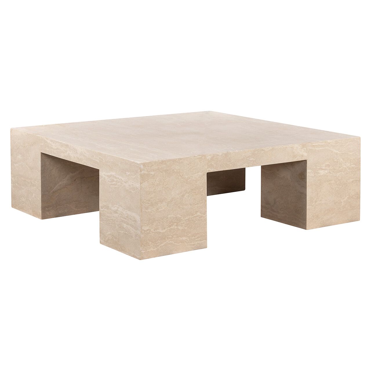 Richmond Biltmore Vierkante Salontafel – Luxe Travertin in Beige