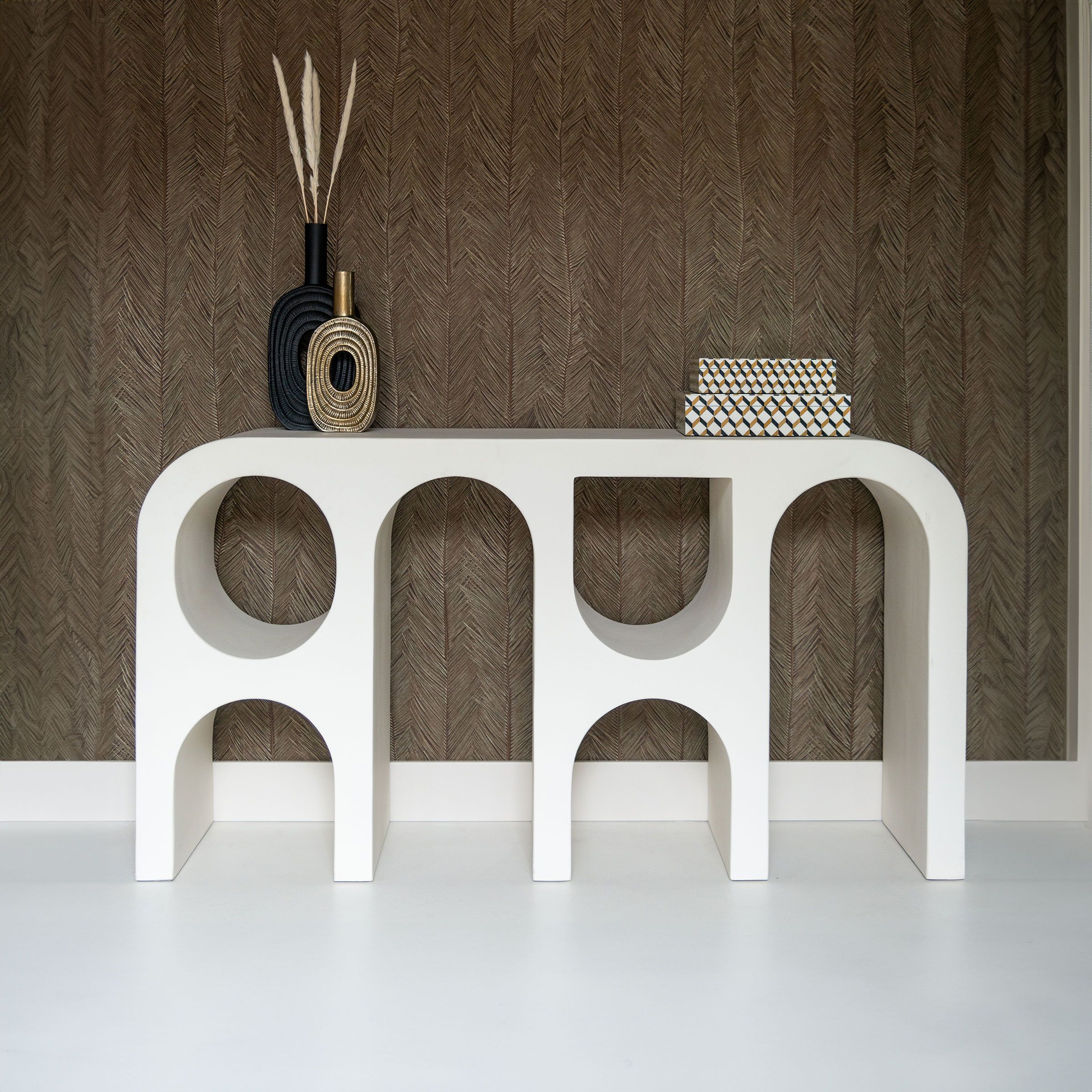 Richmond Bloomstone Sidetable 150 cm – Strak wit voor een minimalistisch interieur