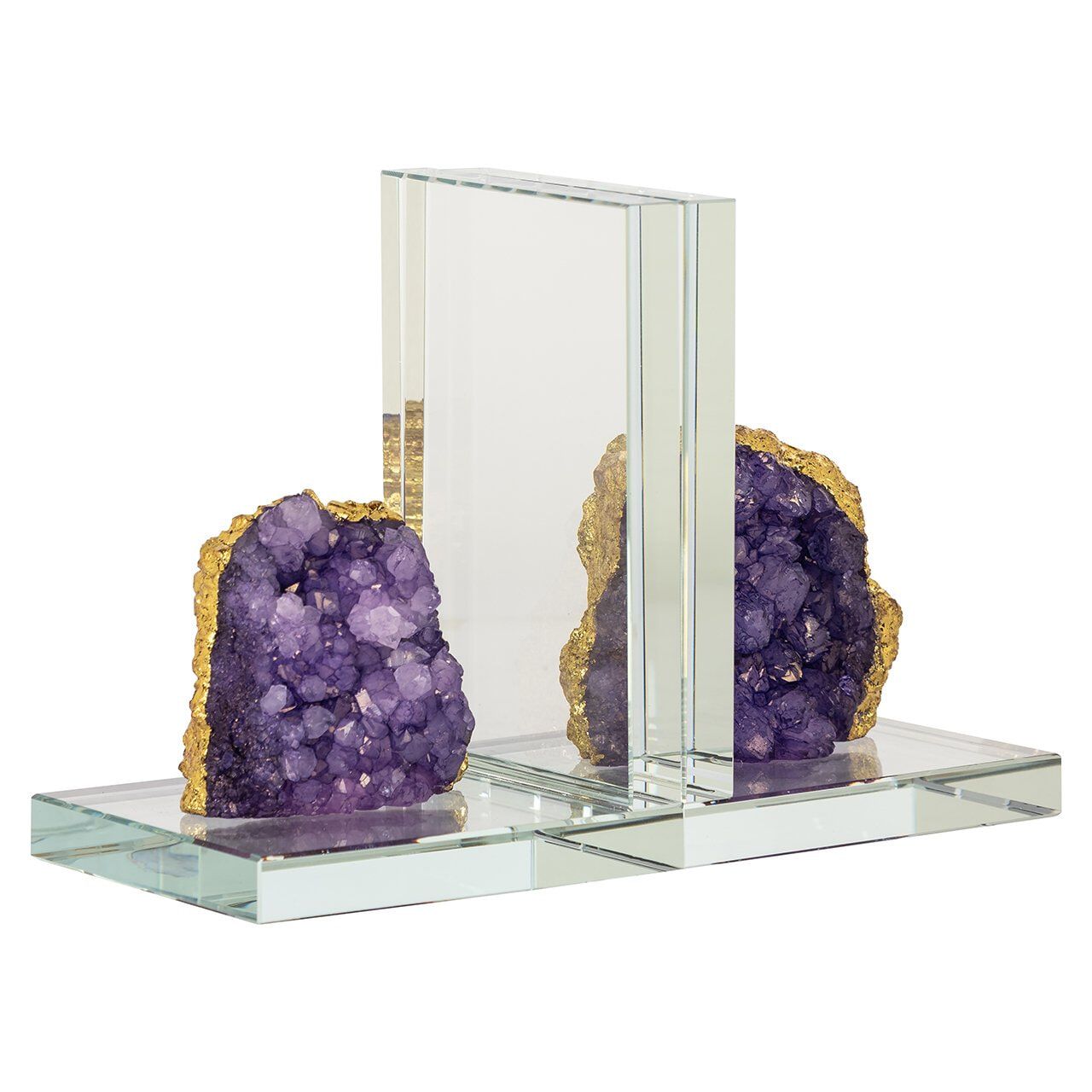 Richmond Boekenstandaard Agate Kristal – Paars – Luxe Tijdschrifthouder