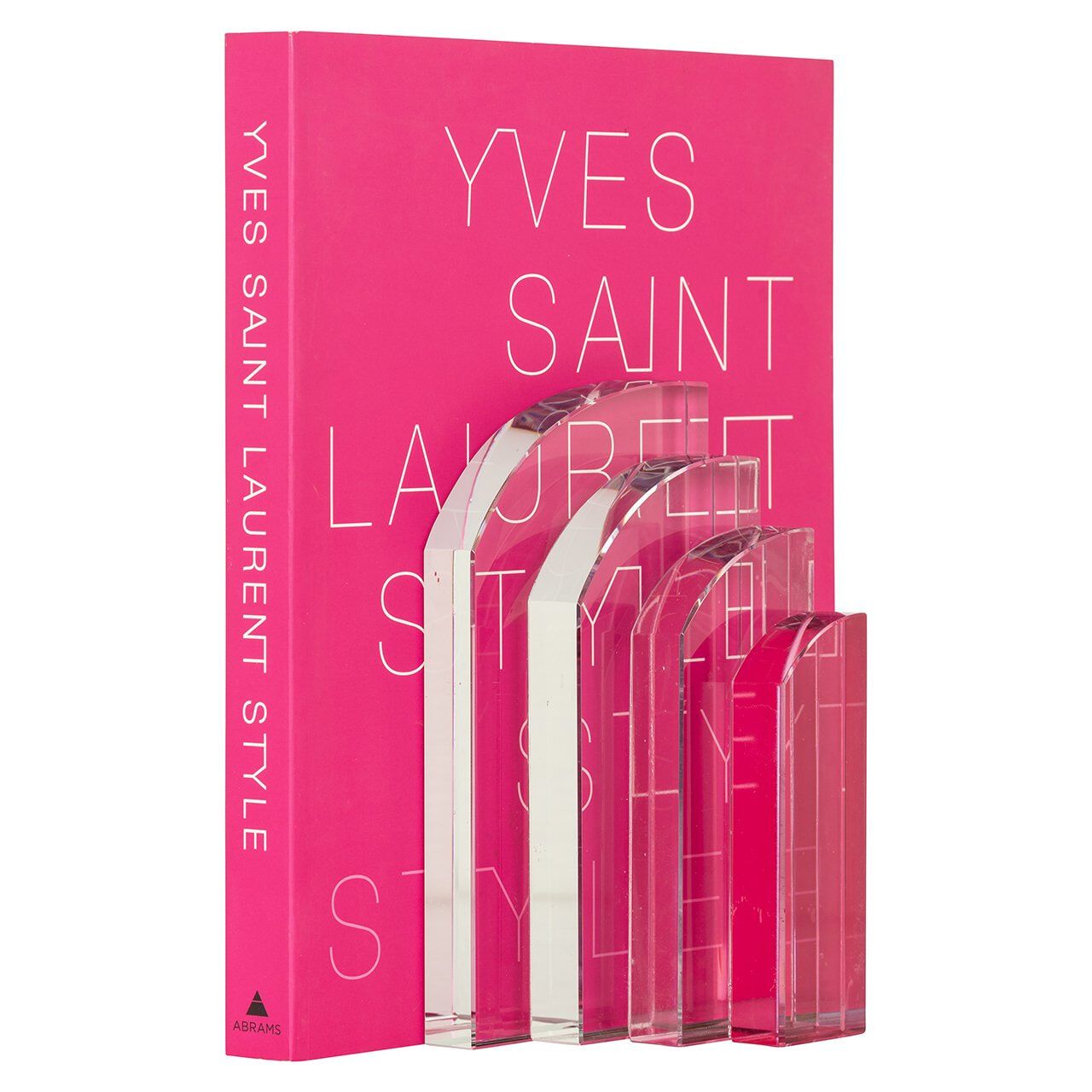 Richmond Boekenstandaard Alissia – Elegante Roze Glazen Tijdschriftenslot
