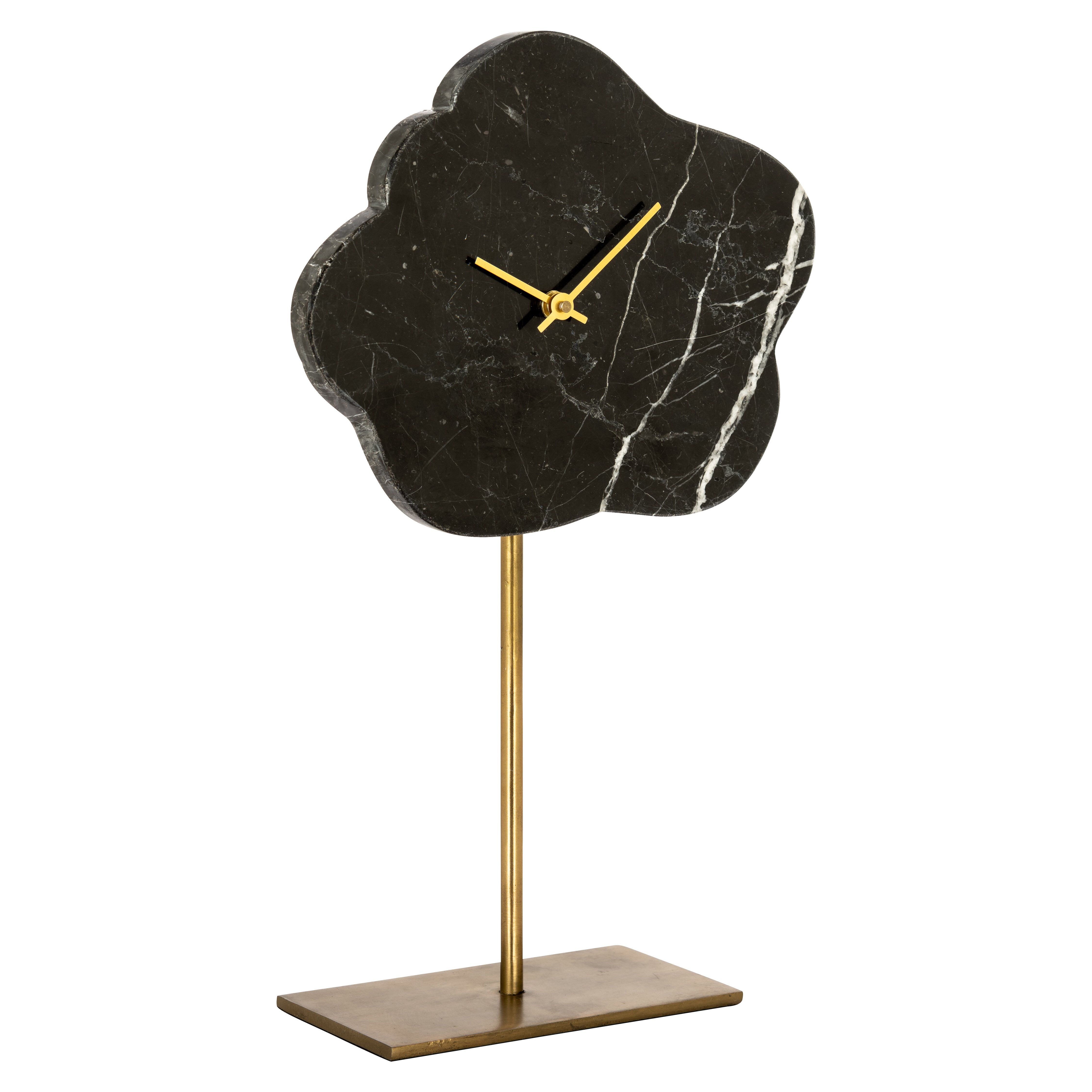 Richmond Bram Marmeren Tafelklok – Luxe met Gouden Stand