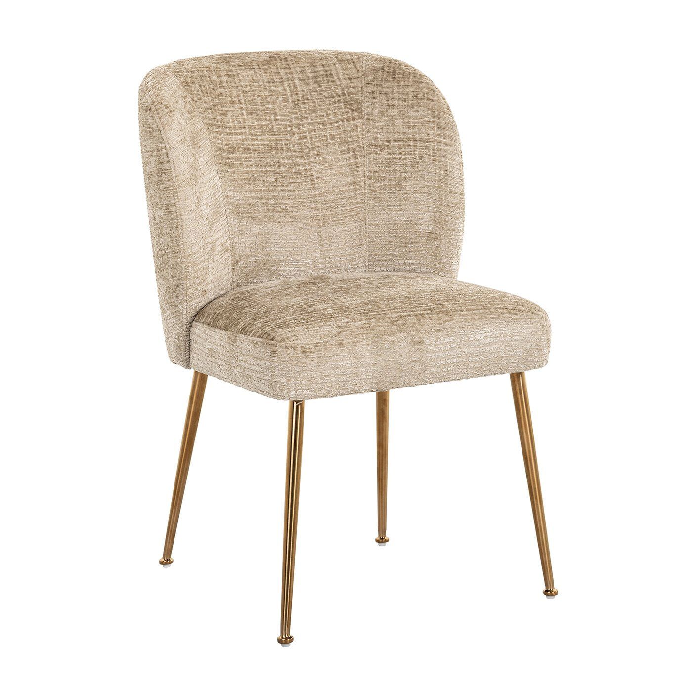Richmond Cannon Chenille Eetkamerstoel – Luxe Desert Beige