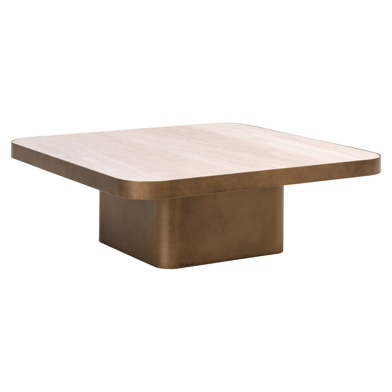 Richmond Claridge Salontafel – Strakke vierkante keramische tafel in warm beige