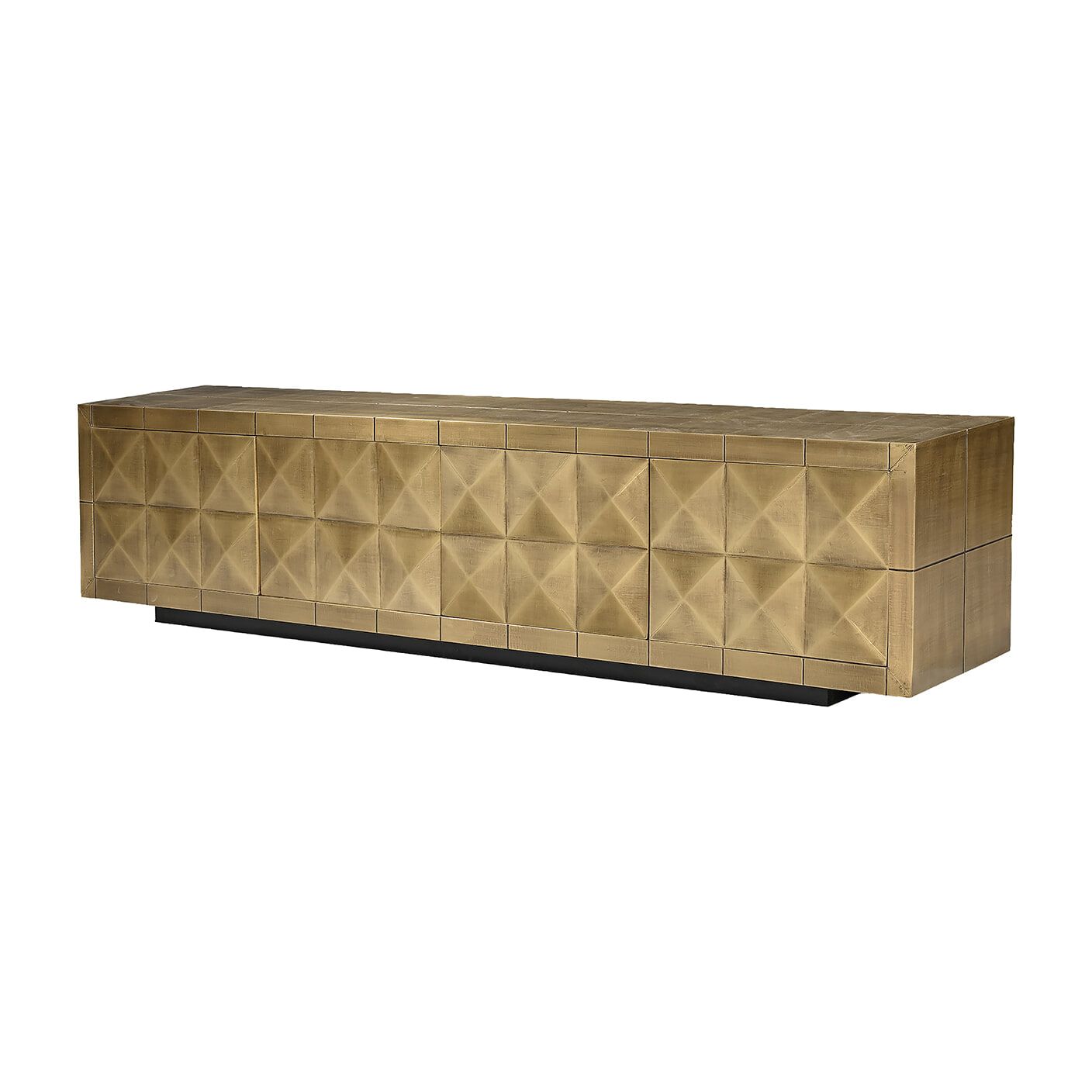 Richmond Collada TV‑meubel 220 cm – Luxe Brushed Goud voor elk interieur