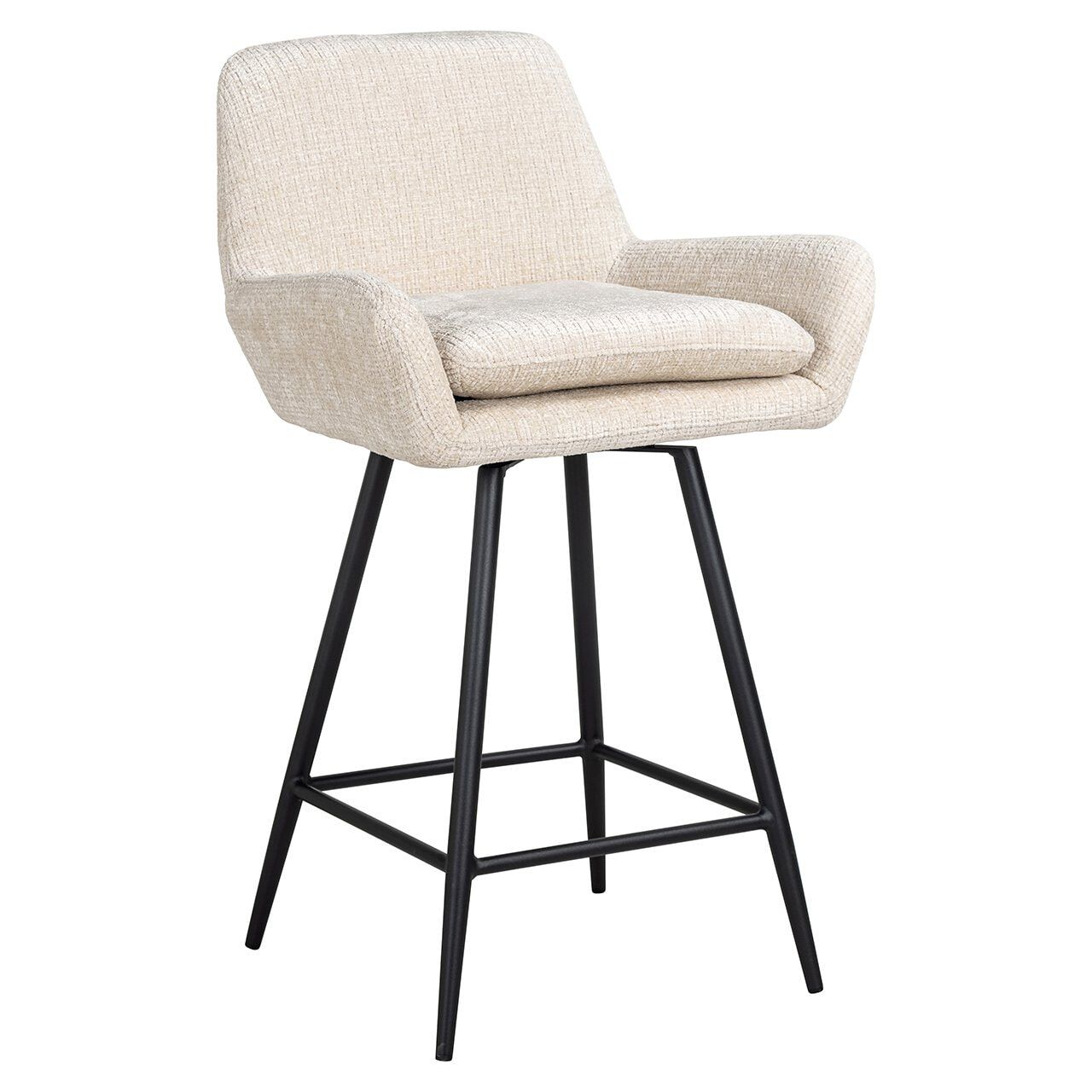 Richmond Draaibare Barstoel Linsey Chenille – Comfort en stijl voor elke bar