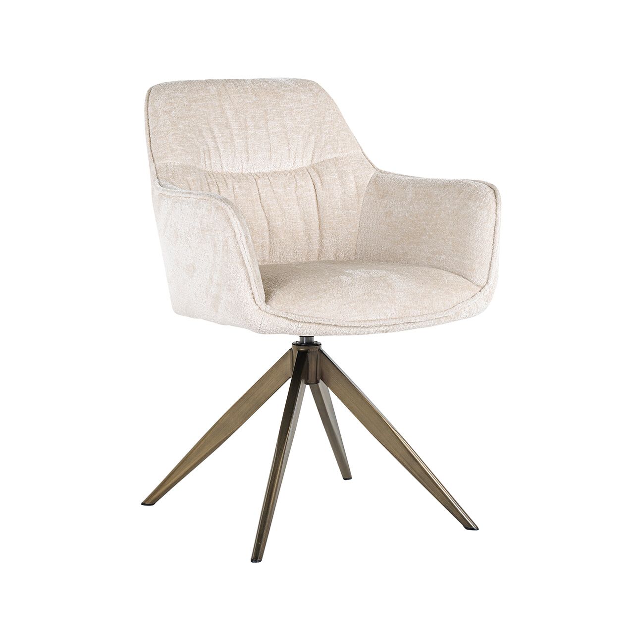 Richmond Draaibare Eetkamerstoel Aline in Chenille – Elegante Wit