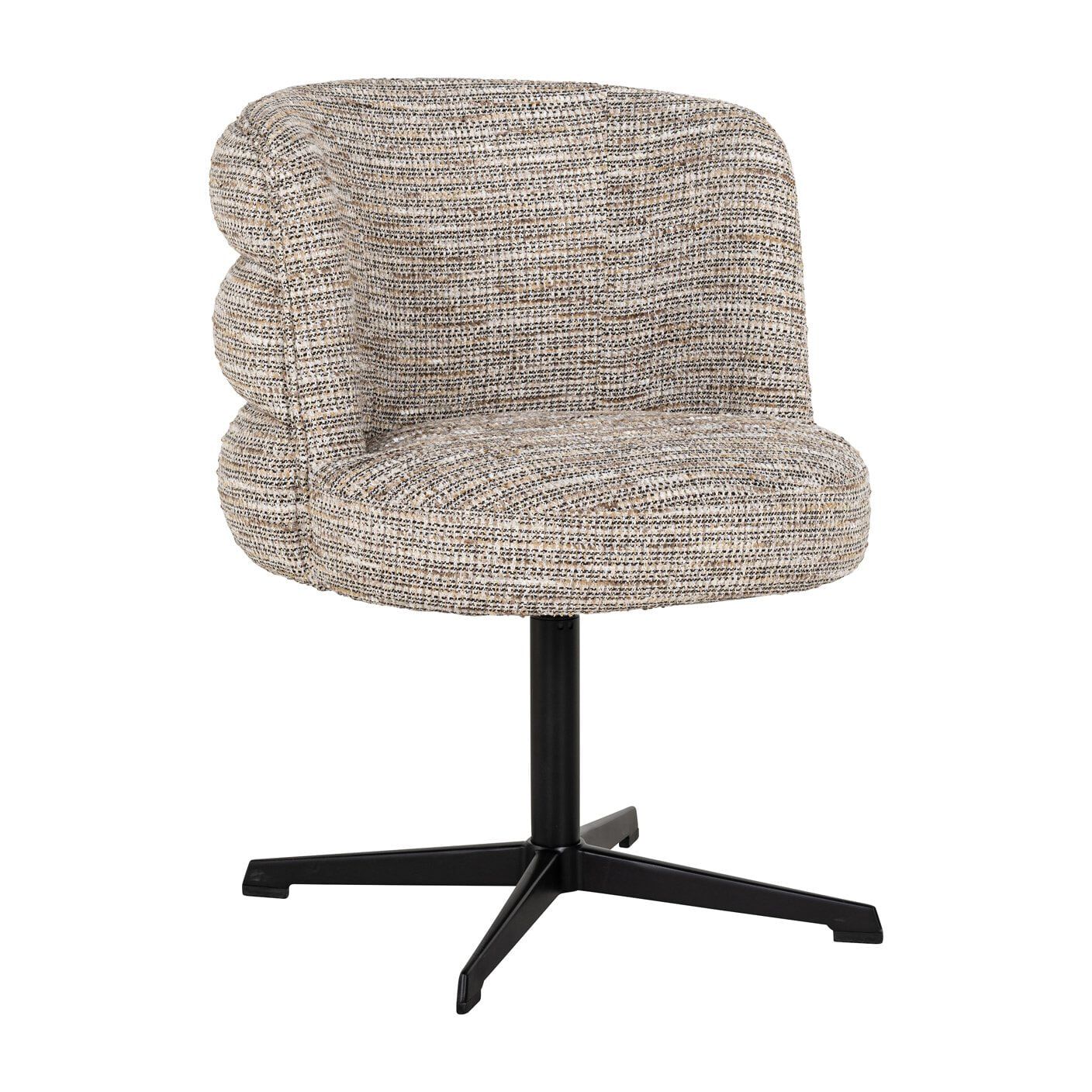 Richmond Draaibare Eetkamerstoel Chadwick – Luxe beige geweven stof