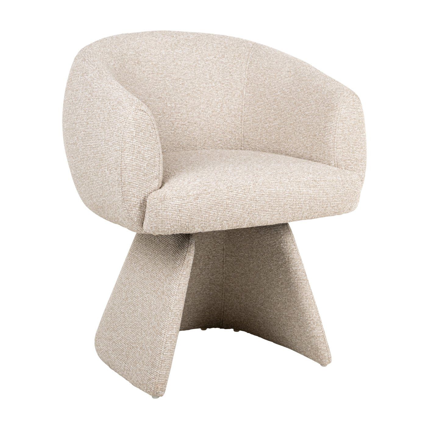Richmond Draaibare Eetkamerstoel Quiriro Bouclé – Luxe en Comfort in Crème