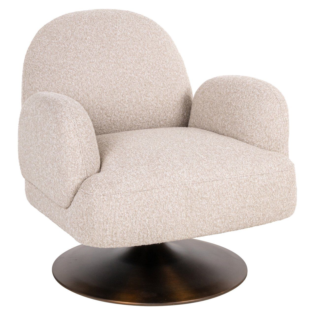 Richmond Draaifauteuil Kagney Bouclé – Elegant Comfort in Beige