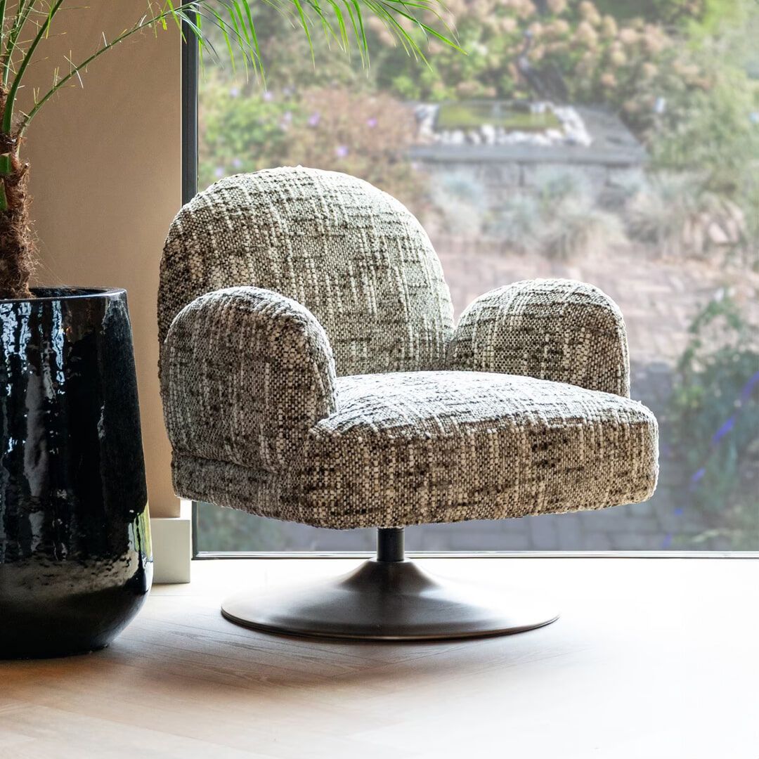 Richmond Draaifauteuil Kagney – Luxe lounge in warme bruine tint