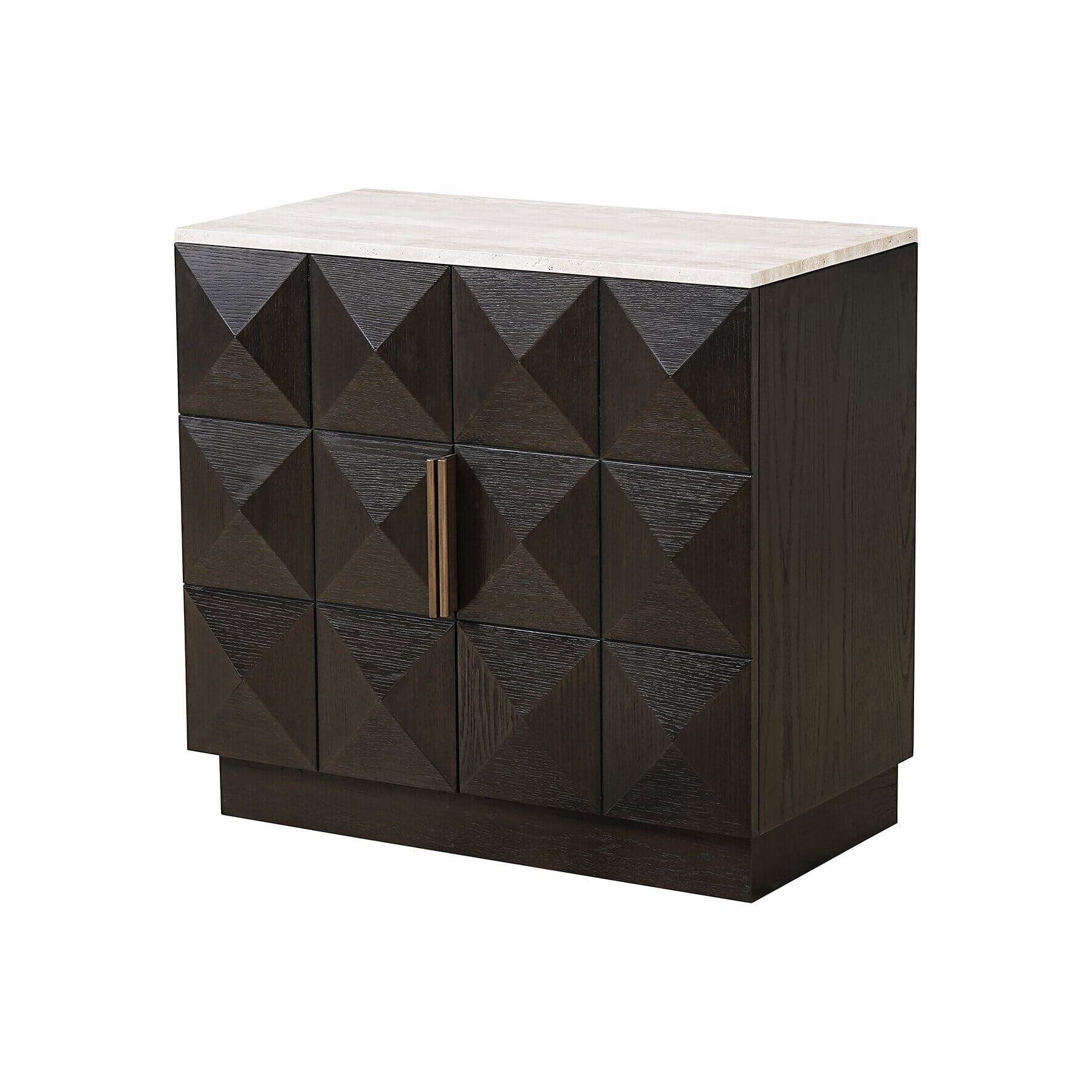 Richmond dressoir Claremont – Elegante eiken‑travertin kast van 85 cm