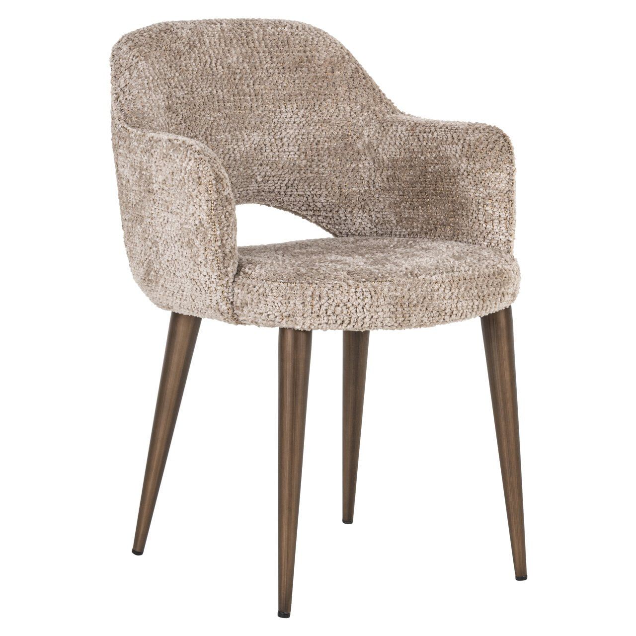 Richmond Eetkamerstoel Delphina Chenille – Naturel: Comfort en stijl voor elke eetkamer