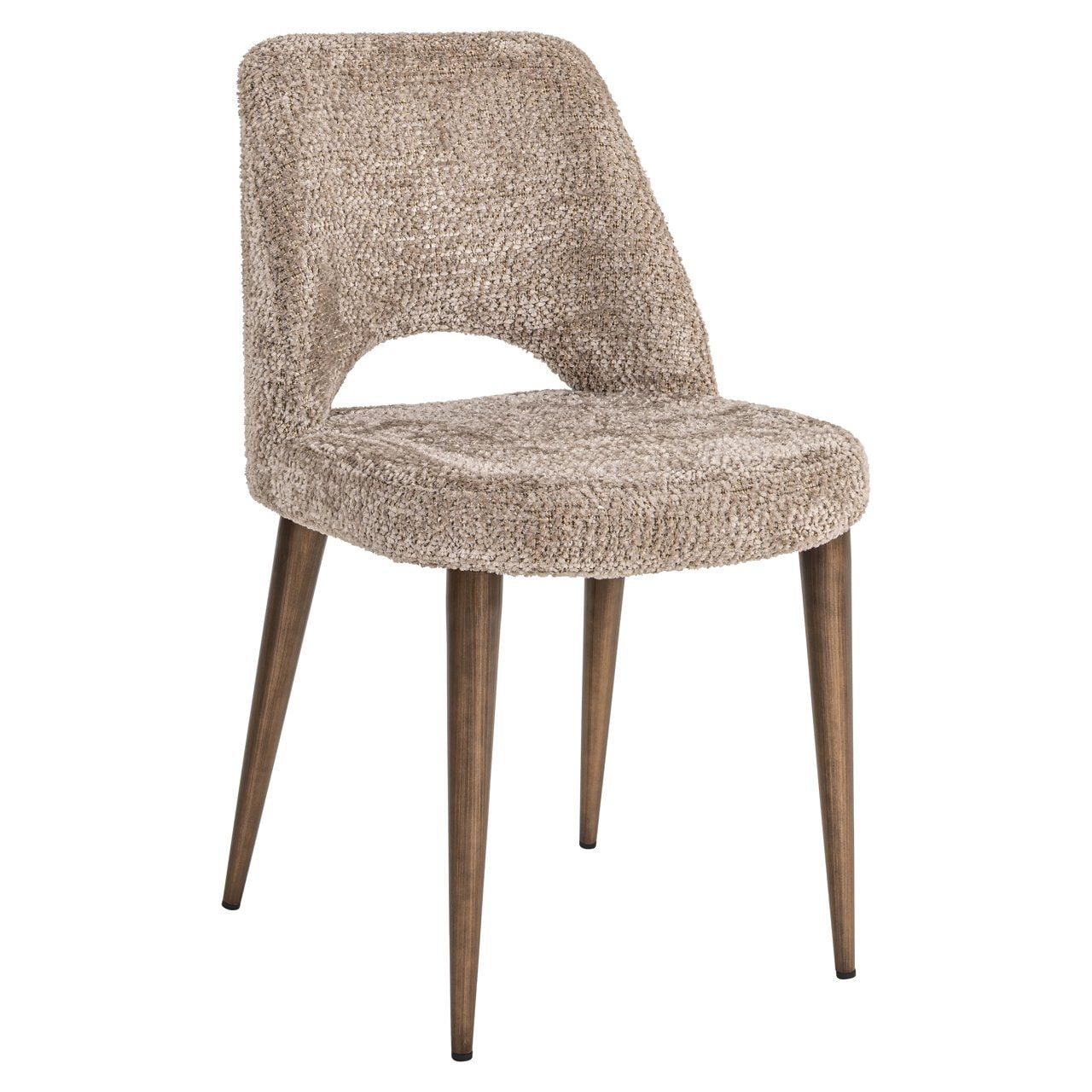 Richmond Eetkamerstoel Delphine Chenille – Naturel: Tijdloze elegantie voor jouw eethoek