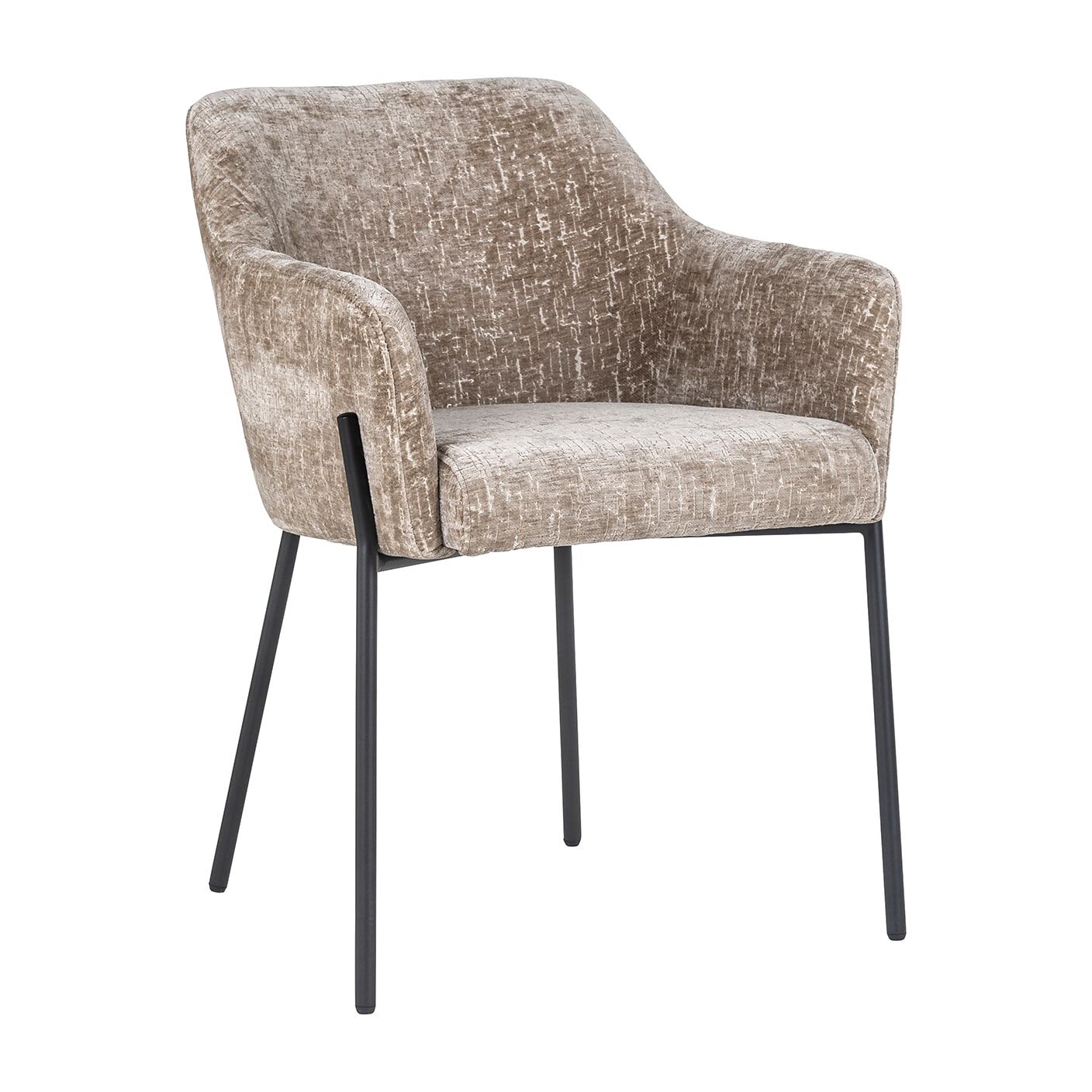 Richmond Eetkamerstoel Fay Chenille – Stijlvolle zitcomfort in Shitake