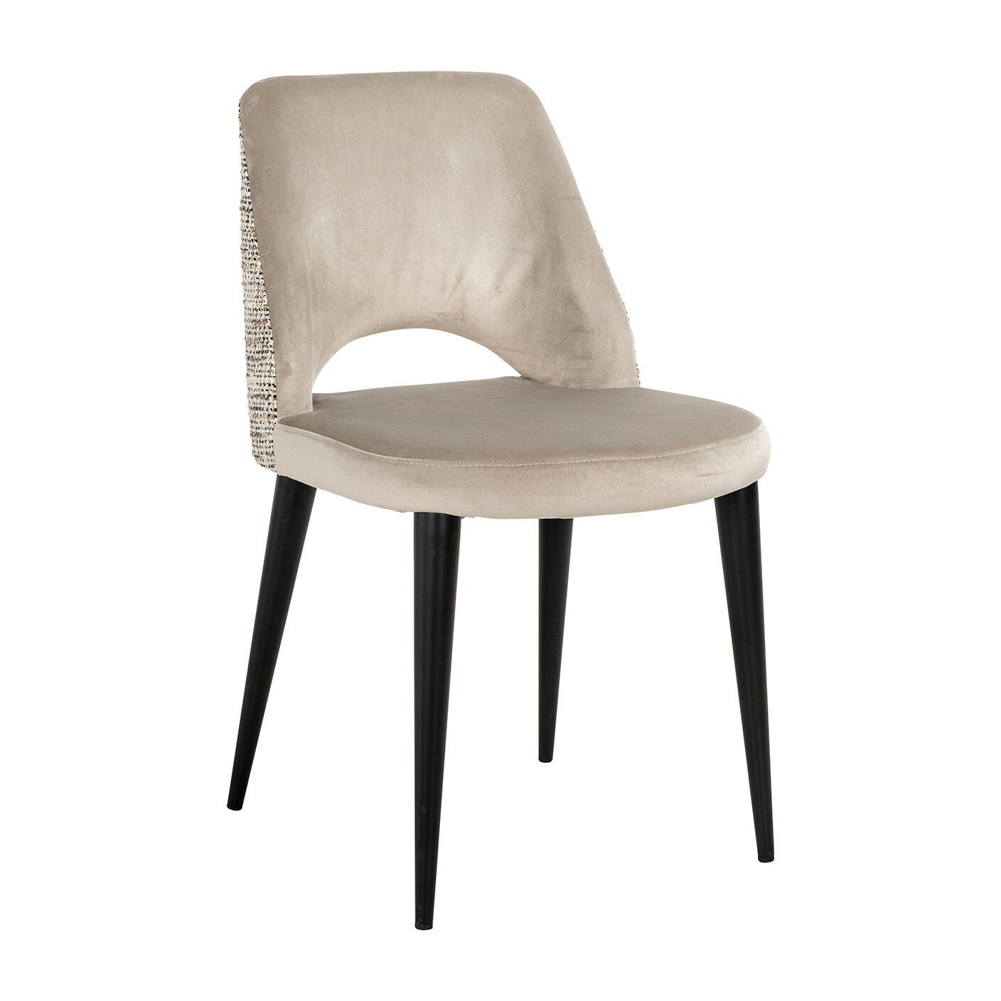 Richmond Eetkamerstoel Tabitha – Luxe Velvet in Khaki/Naturel