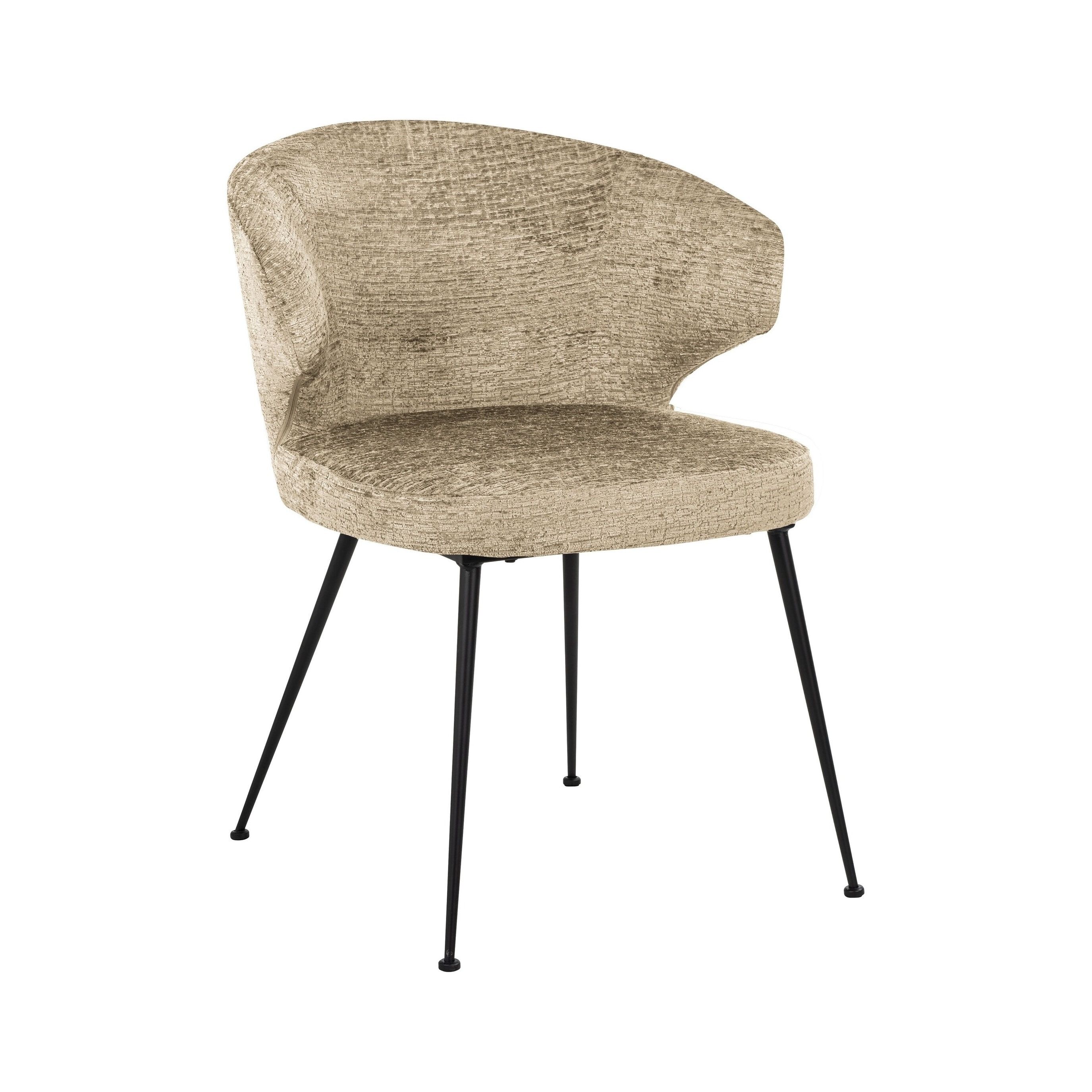 Richmond Eetkamerstoel Xandra Chenille – Desert – Tijdloos comfort in beige