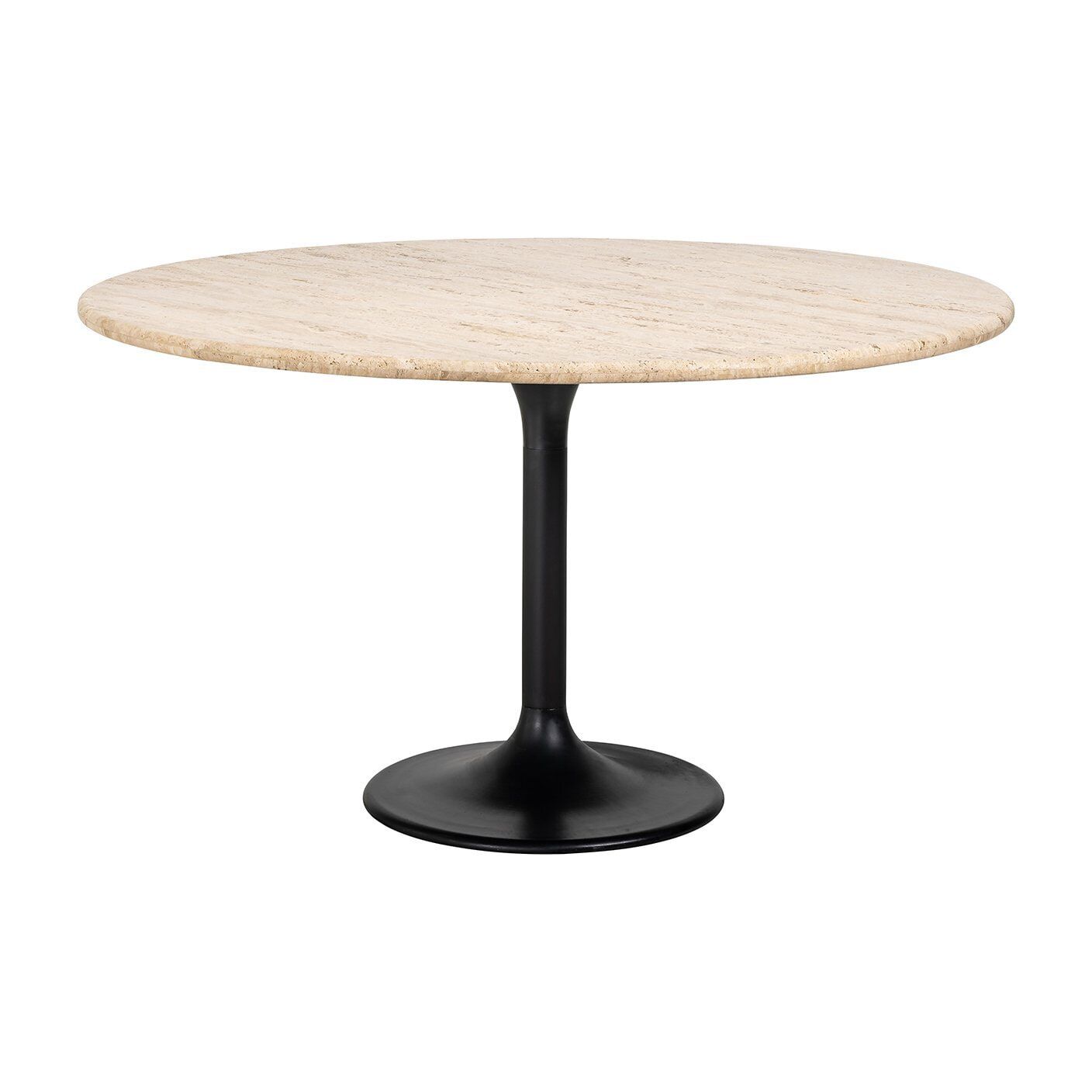 Richmond Eettafel Hampton – Ronde travertijntafel van 140 cm in beige