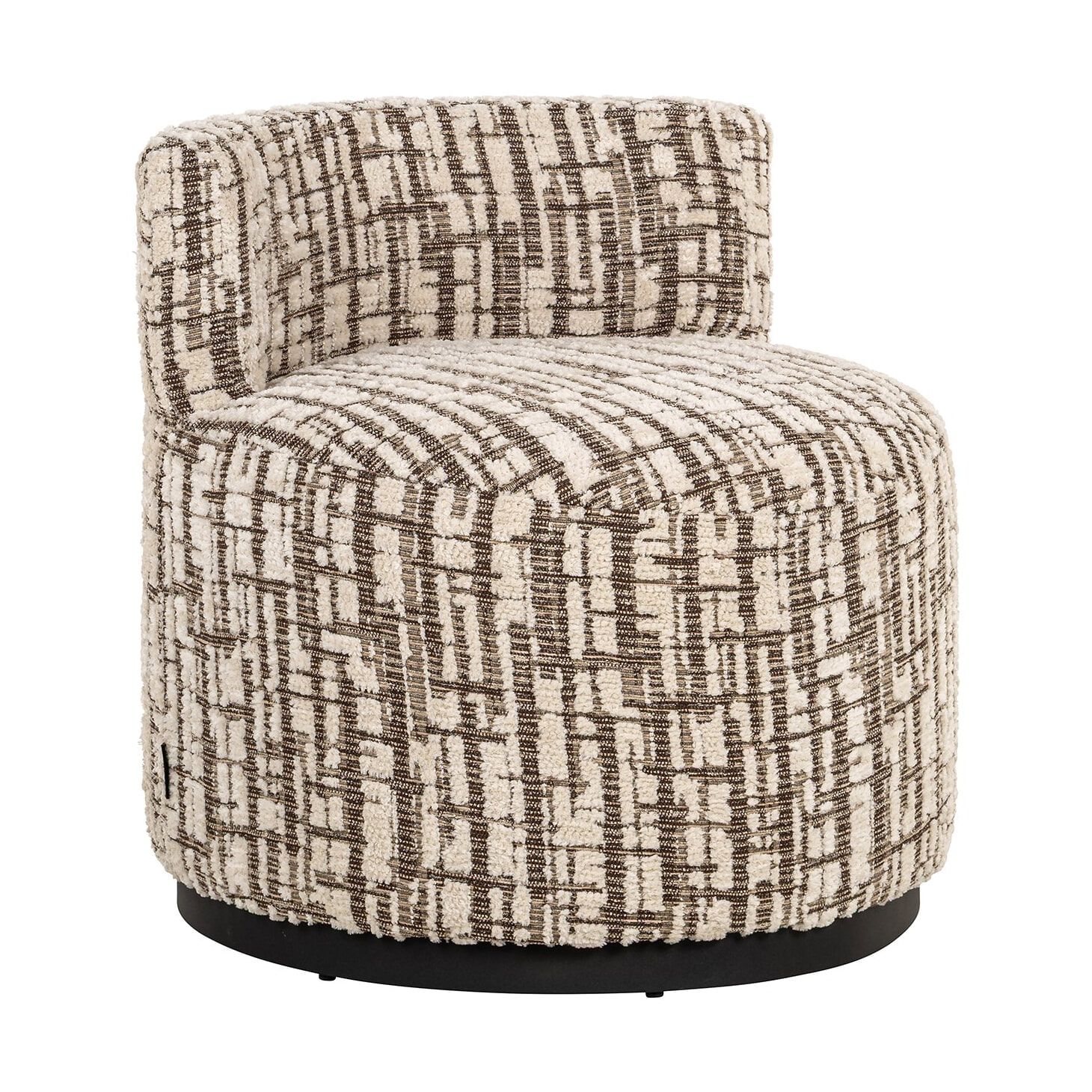 Richmond Fauteuil Franny – Elegante weefstof in Crème