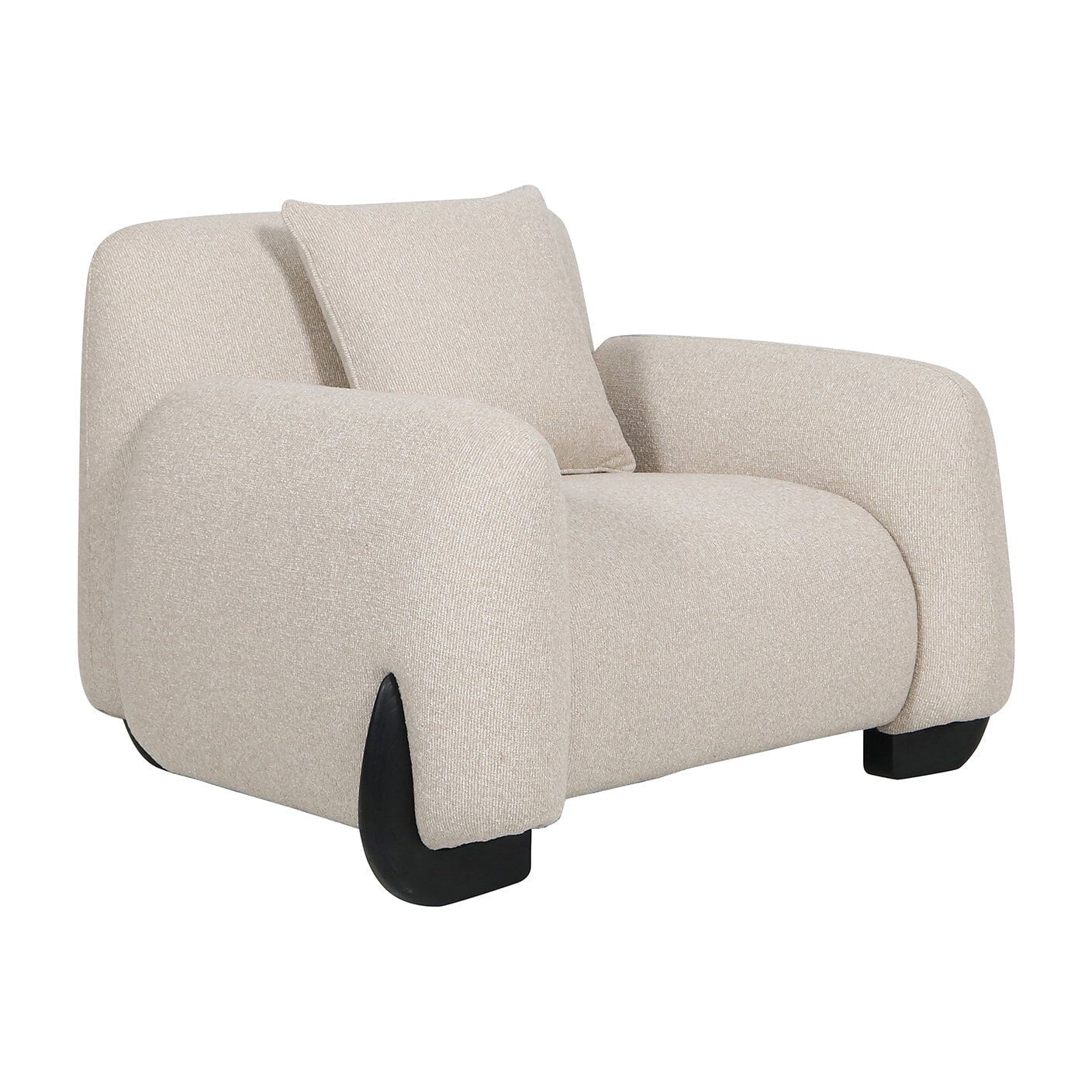 Richmond Fauteuil Godiva Bouclé – Luxe Beige Comfort voor elke Woonkamer