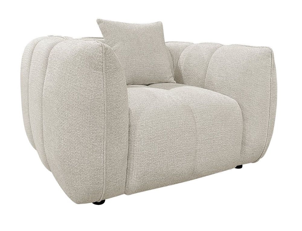 Richmond Fauteuil Jezebel – Luxe ronde fauteuil in crème geweven stof