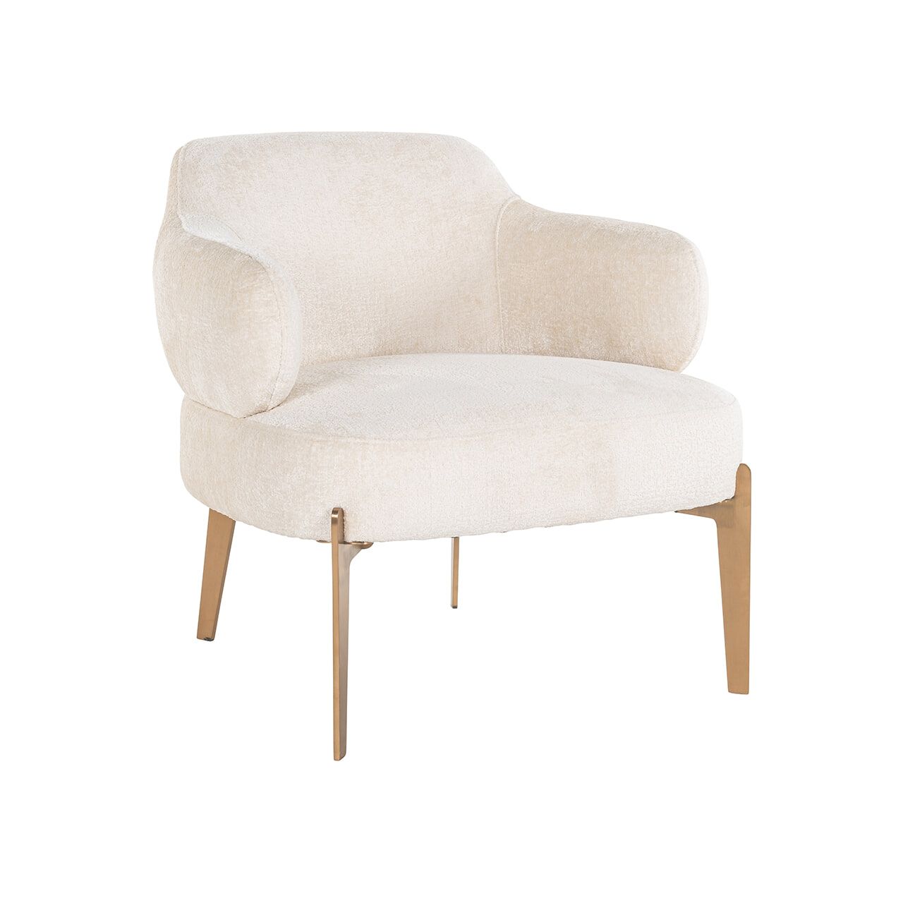 Richmond Fauteuil Venus Chenille – Stralend Wit Design voor een Fris Interieur