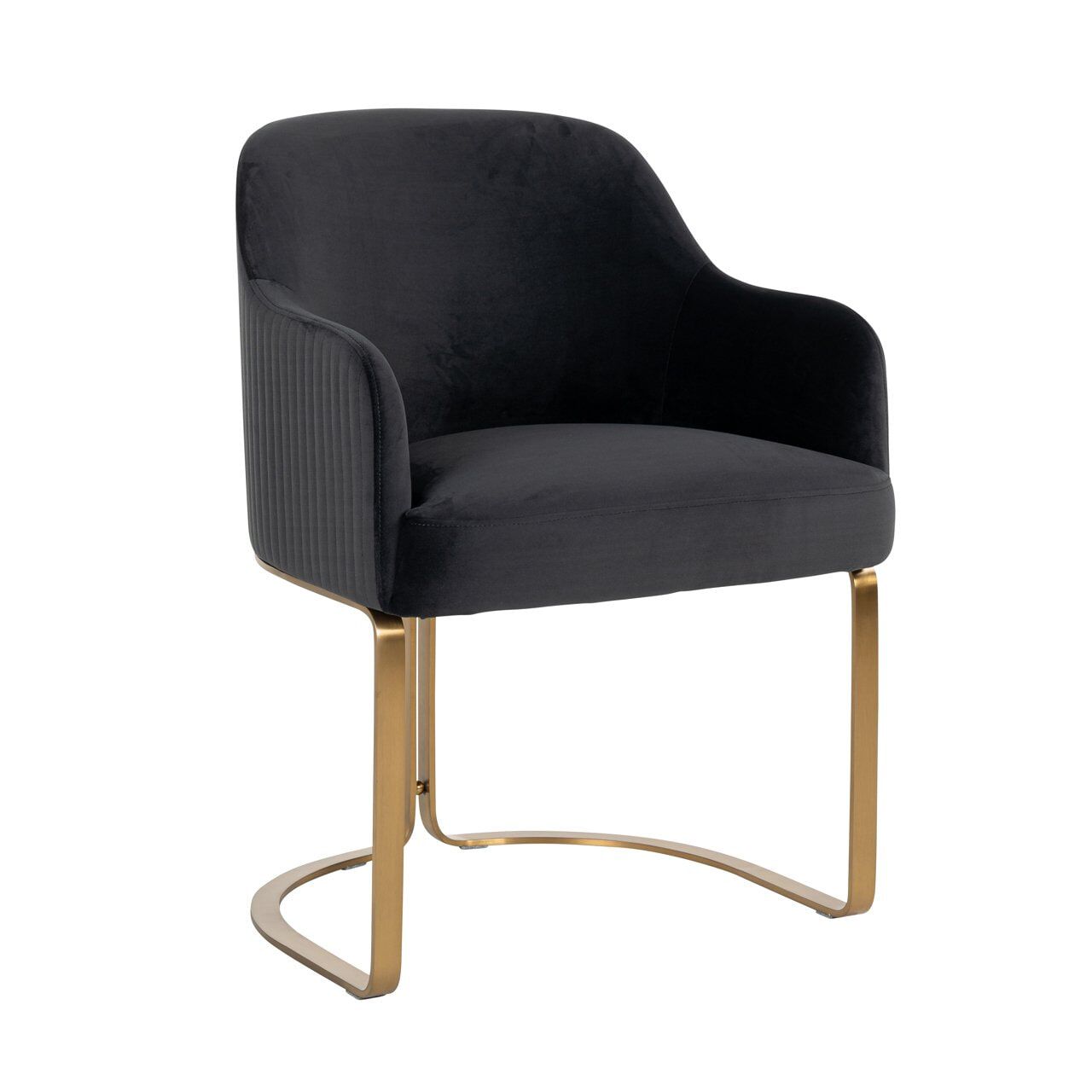 Richmond Hadley Velvet eetkamerstoel – antraciet, luxe & comfort