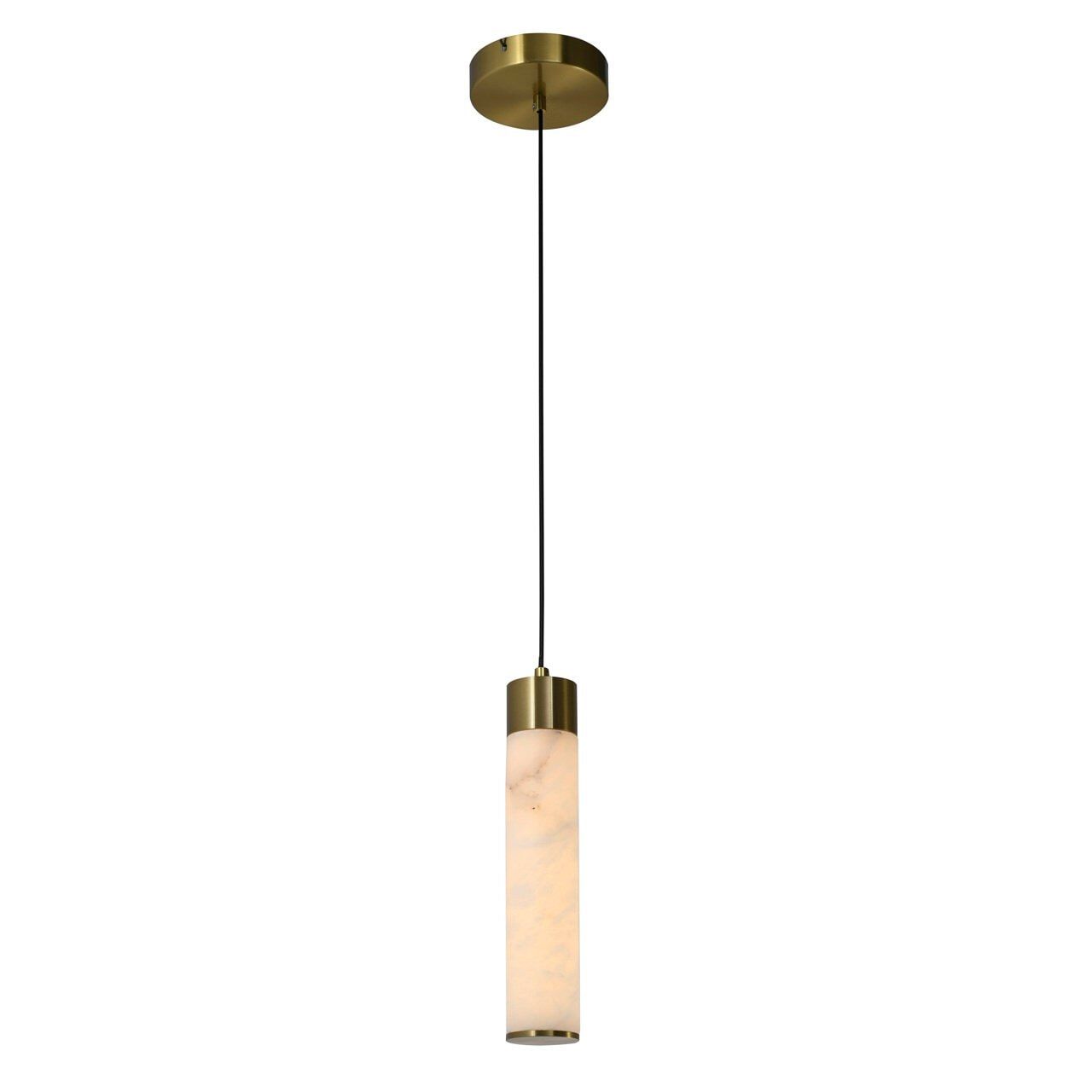 Richmond Hanglamp Auralith Albast – Strakke Witte Kroonluchter voor een Lichte Sfeer