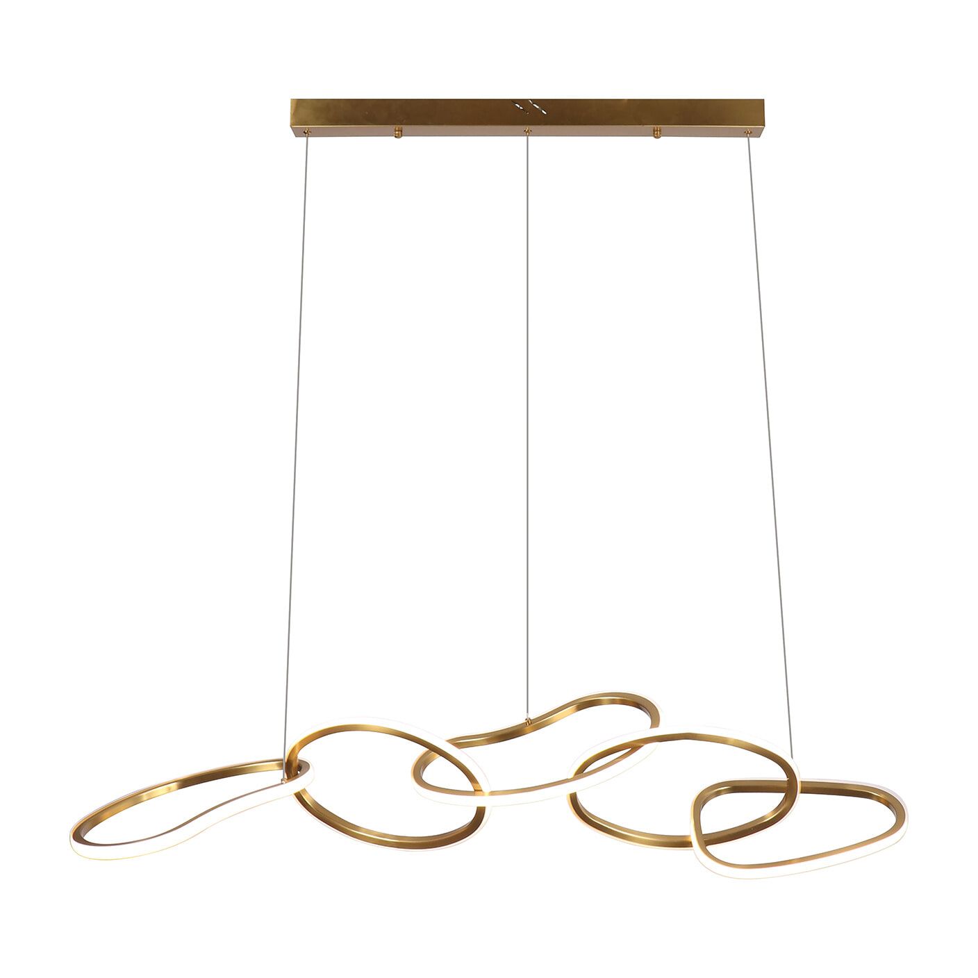 Richmond Hanglamp Flyn LED 125 cm – Luxe Brushed Gold verlichting