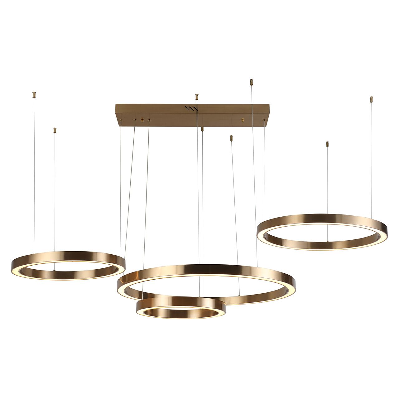 Richmond Hanglamp Lilou 4‑lamps – Brushed Gold voor een stralend interieur