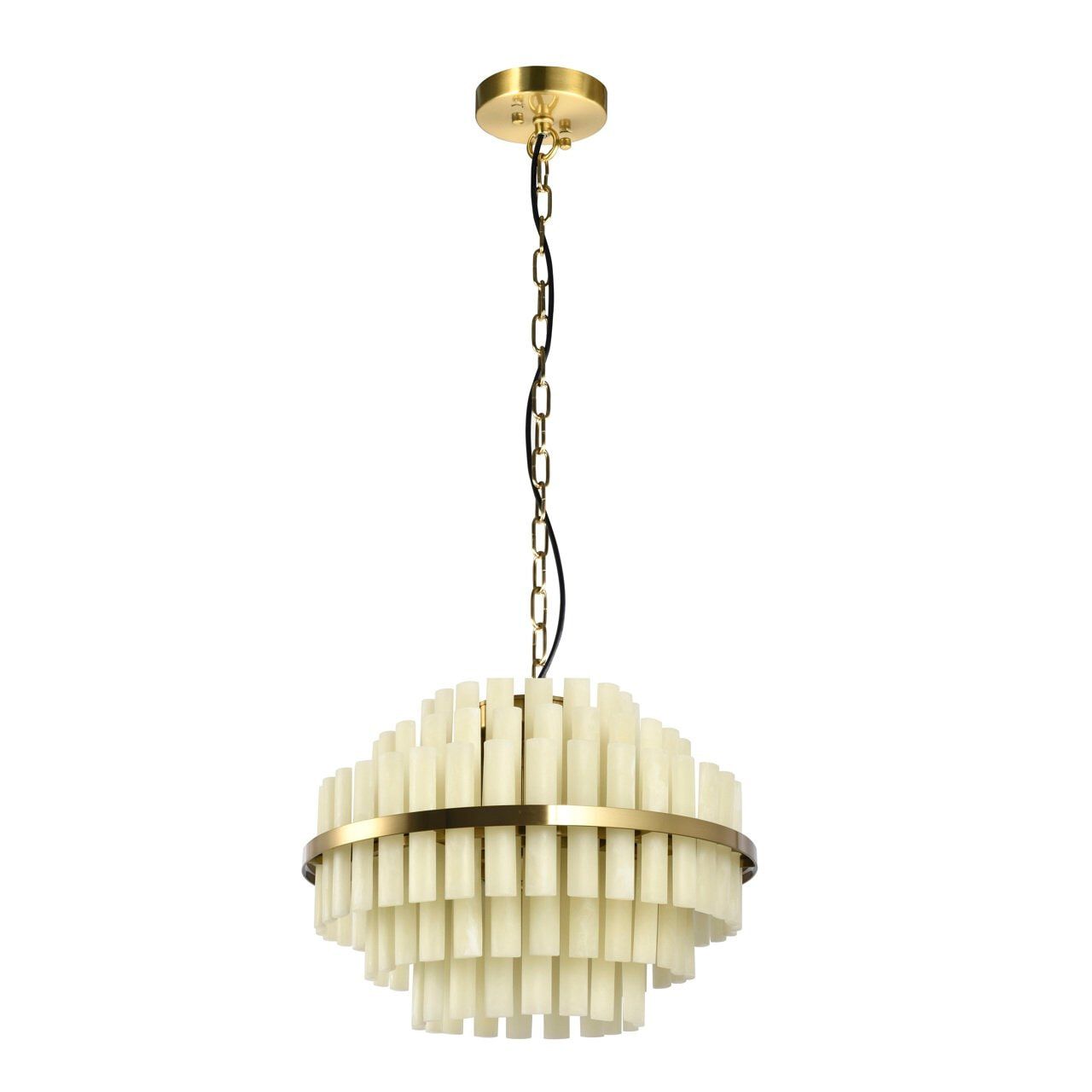 Richmond Hanglamp Zerine – Stralend Witte Resin kroonluchter voor het moderne interieur