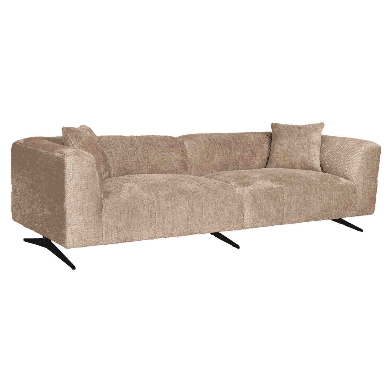 Richmond Hoxton 3‑zitsbank – Luxe chenille in warm beige