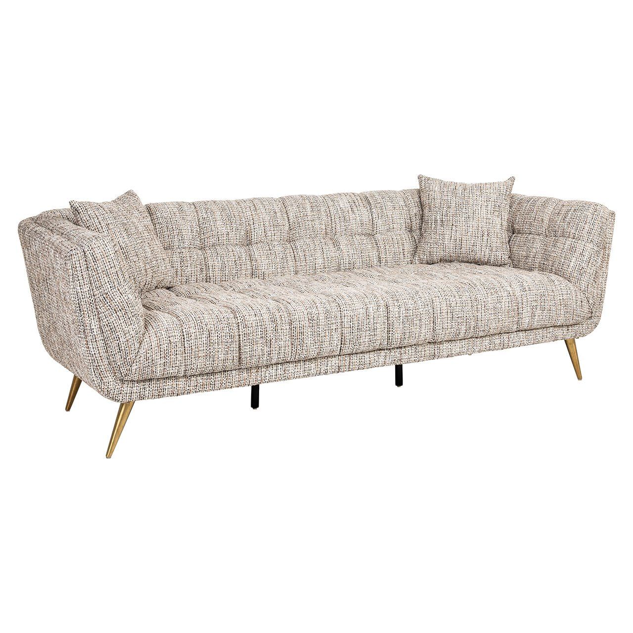 Richmond Huxley 3‑zits bank in naturel – stijlvol comfort voor elke woonruimte